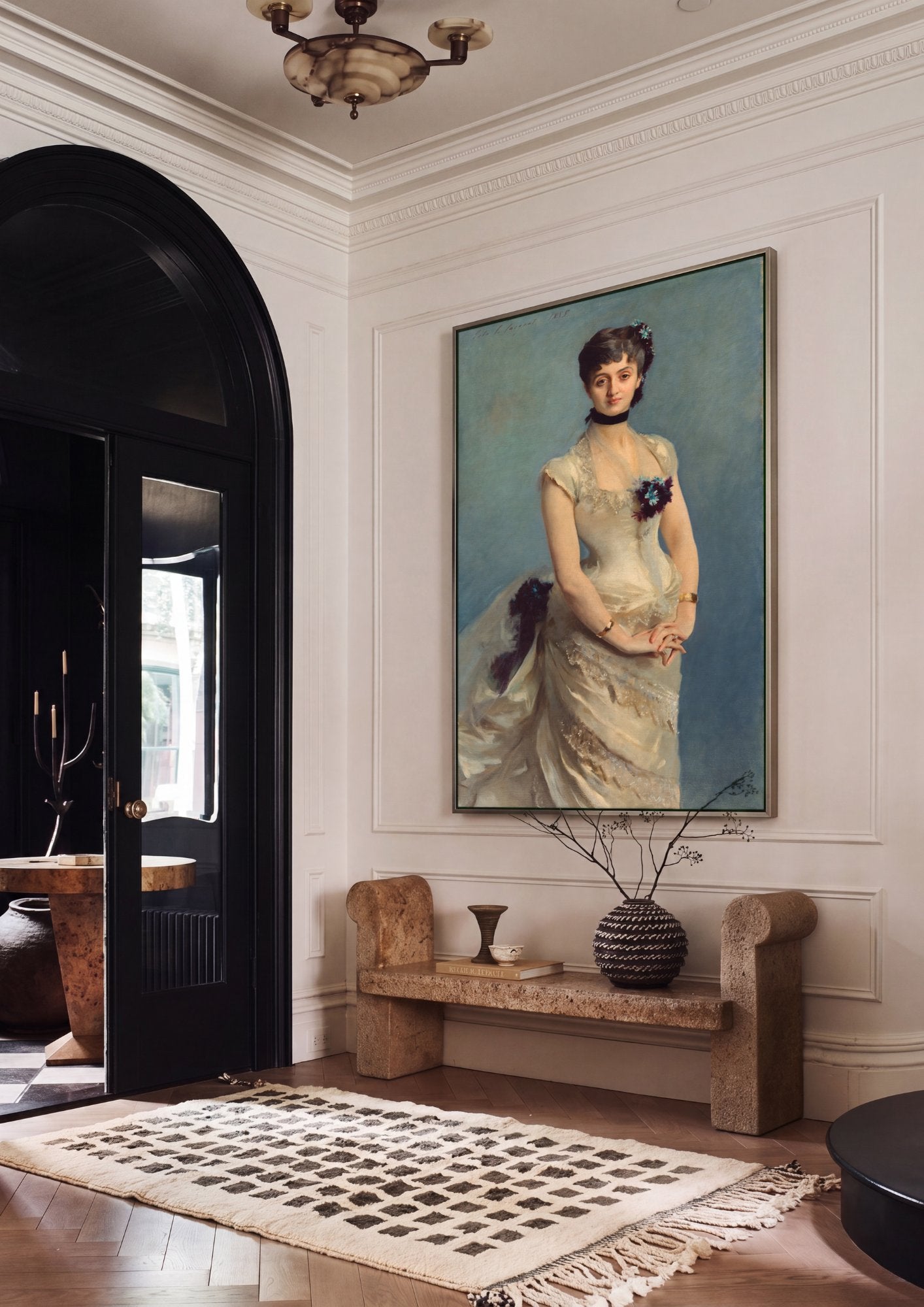 Quadro Decorativo Retrato de Madame X - John Singer Sargent em ambiente decorado