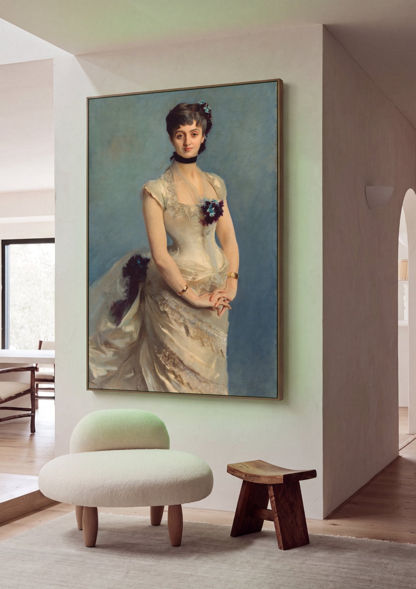 Quadro Decorativo Retrato de Madame X - John Singer Sargent em ambiente decorado