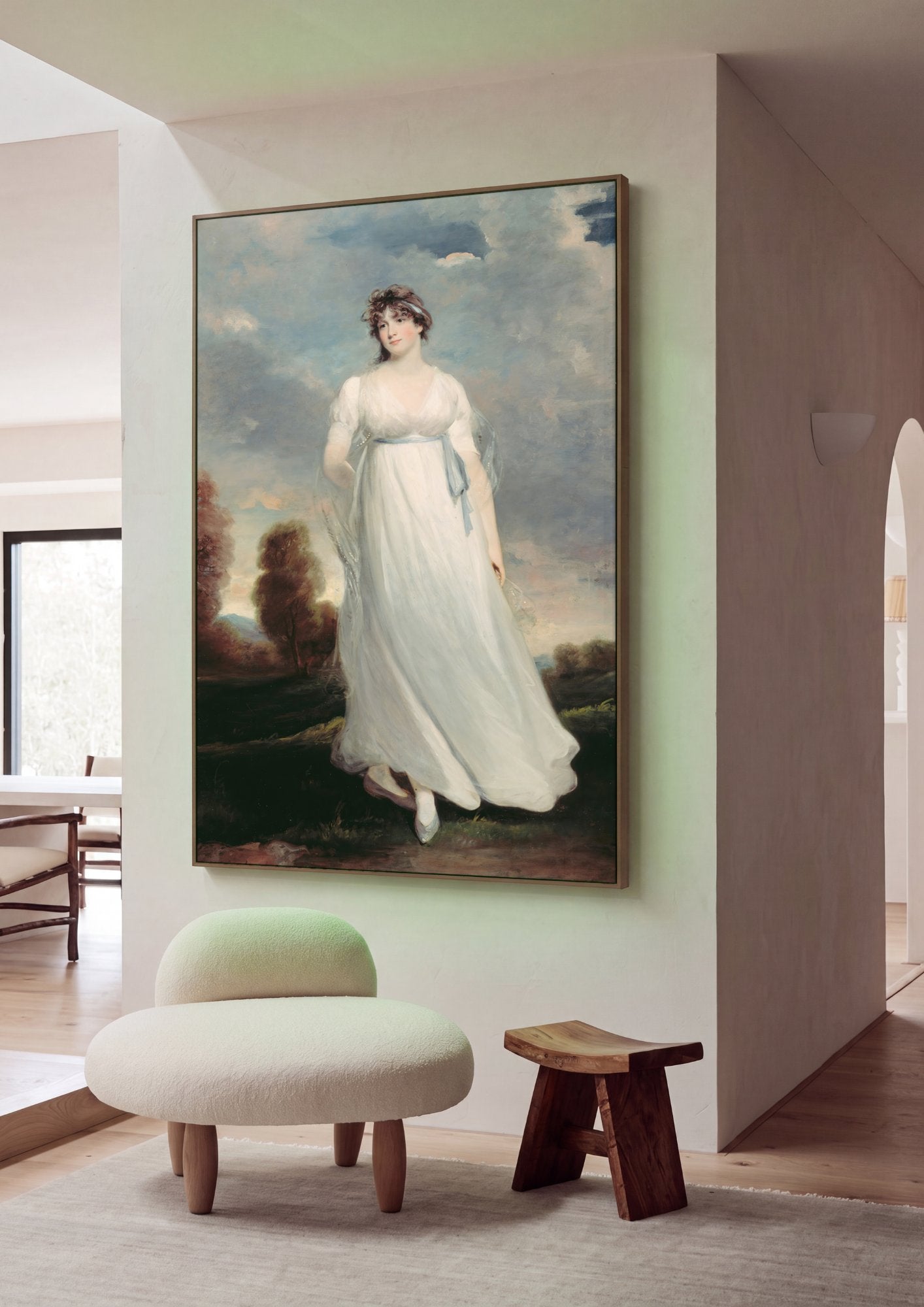 Quadro Decorativo Senhora em Paisagem - John Hoppner em ambiente decorado