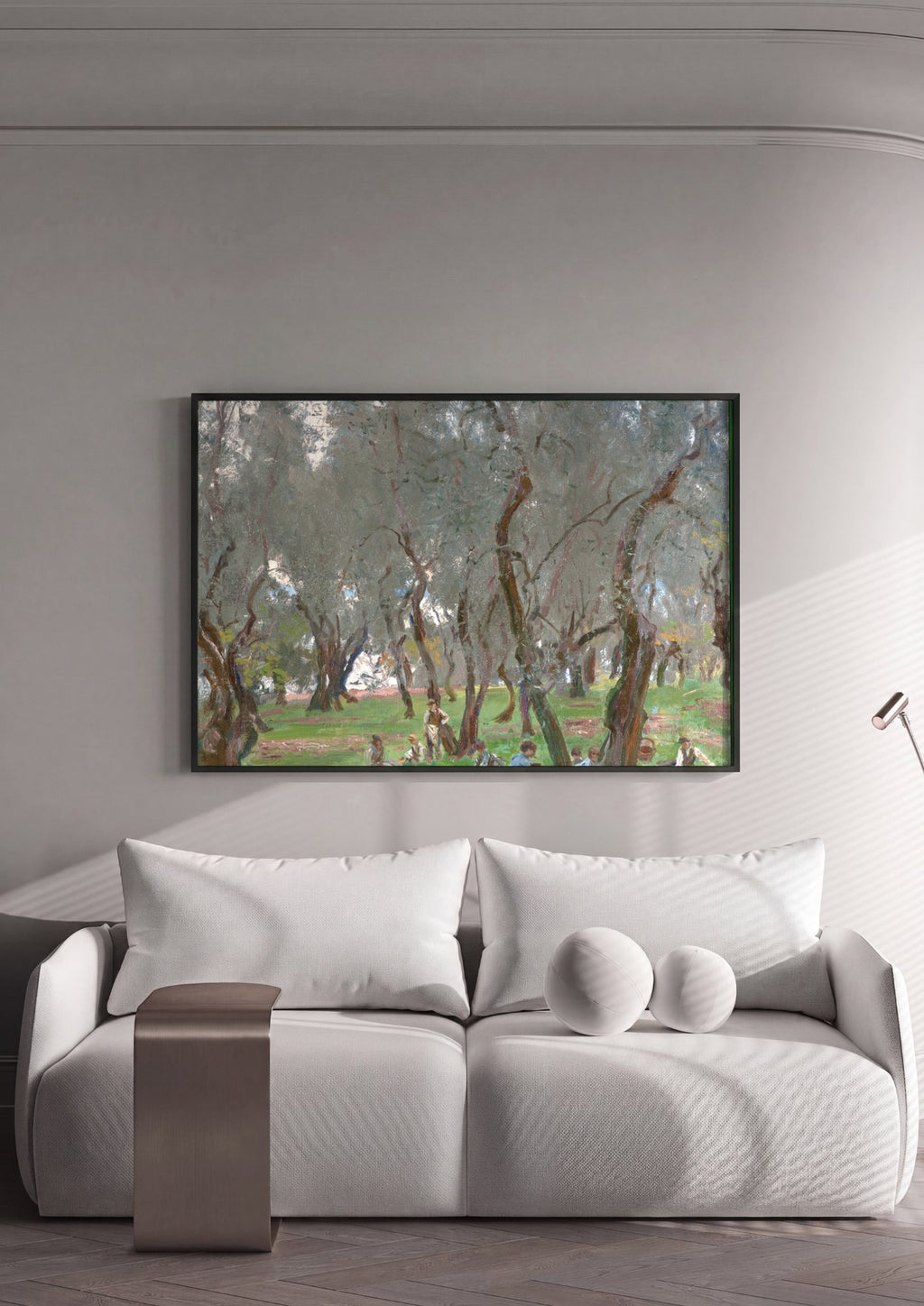 Quadro Decorativo Campo de Oliveiras - John Singer Sargent em ambiente decorado
