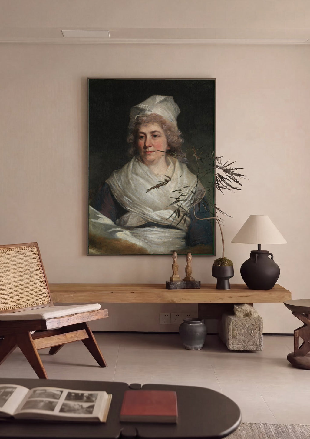 Quadro Decorativo Retrato de Senhora - John Hoppner em ambiente decorado