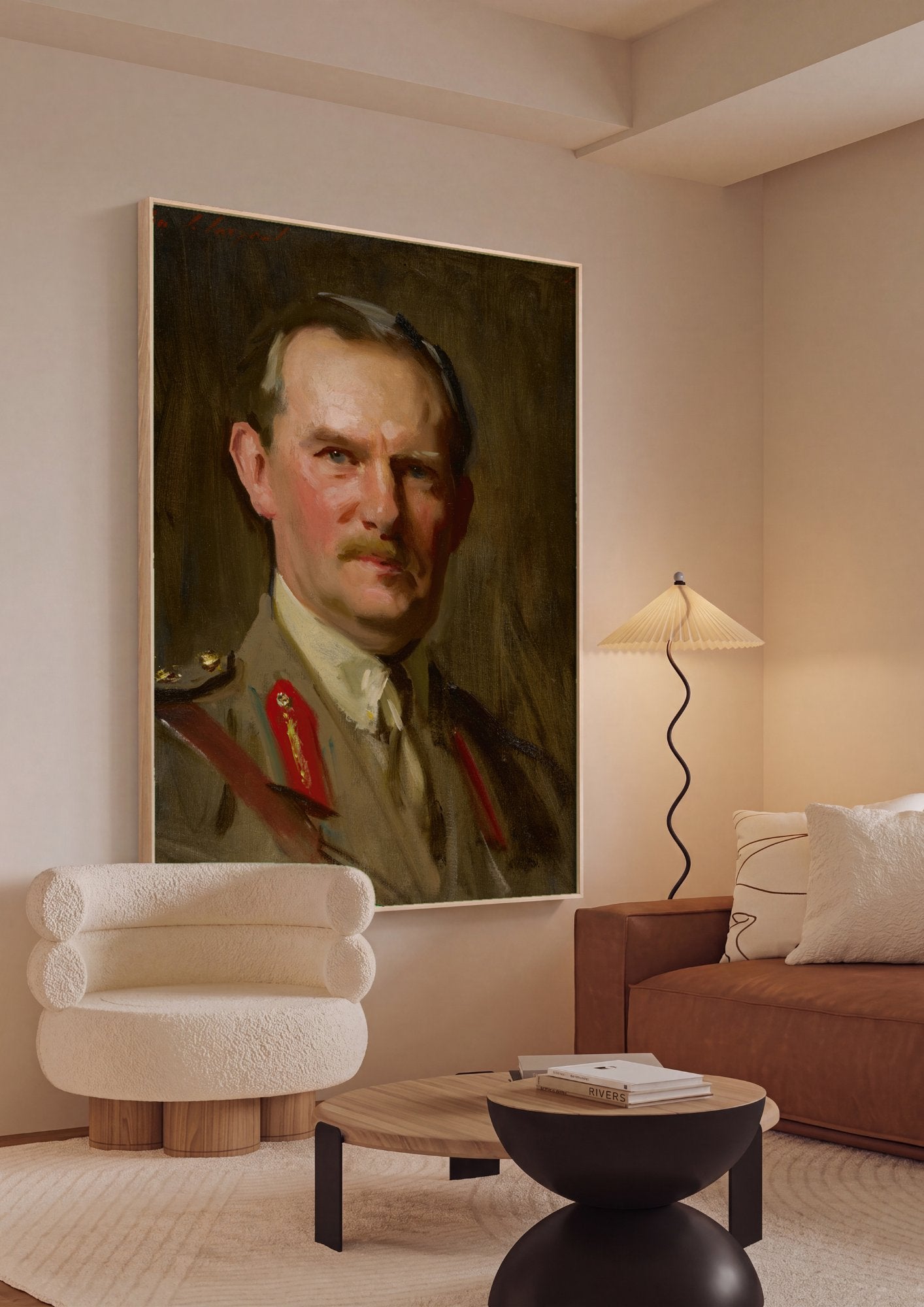 Quadro Decorativo Retrato de Oficial - John Singer Sargent em ambiente decorado