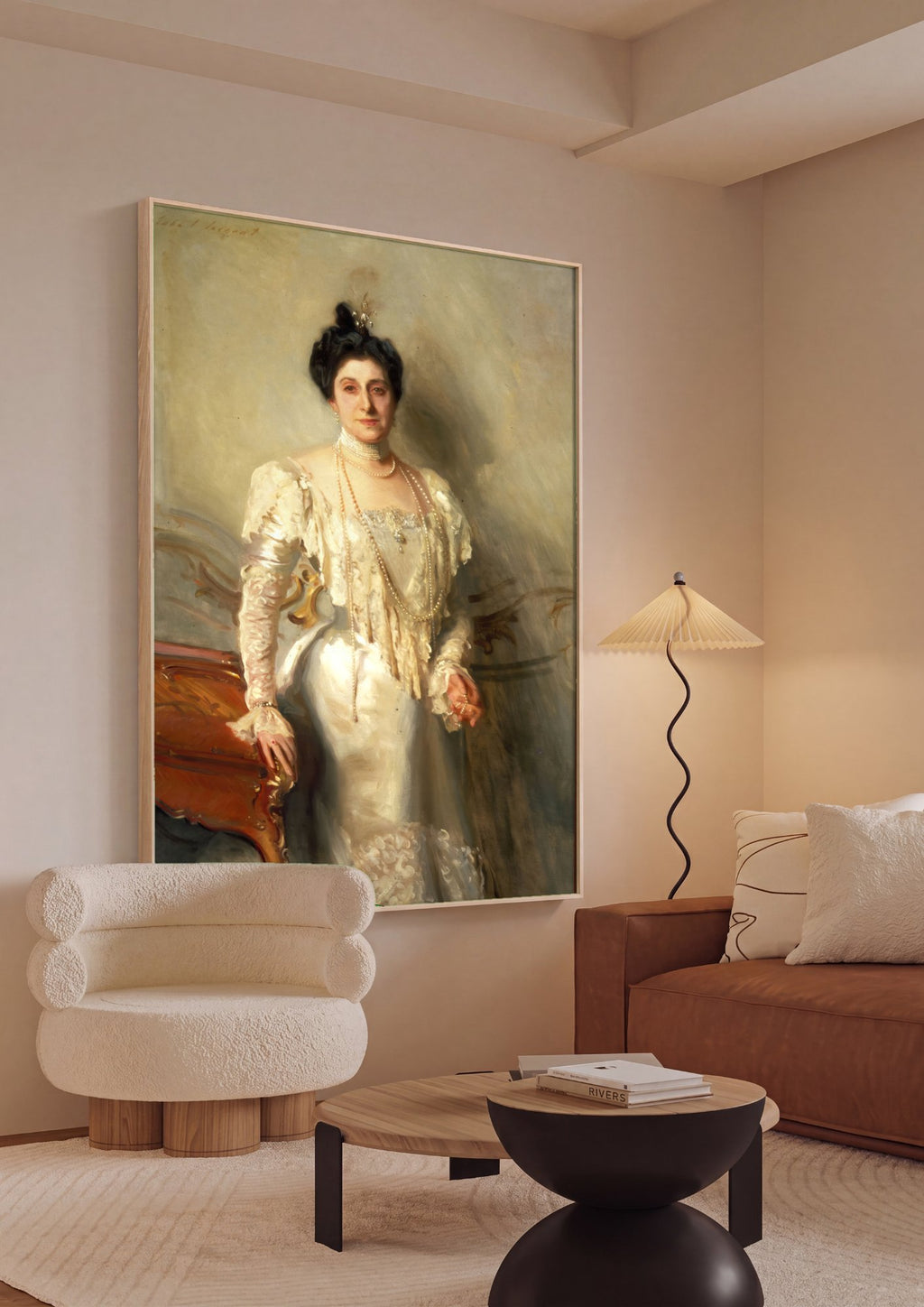 Quadro Decorativo Retrato de Senhora - John Singer Sargent em ambiente decorado