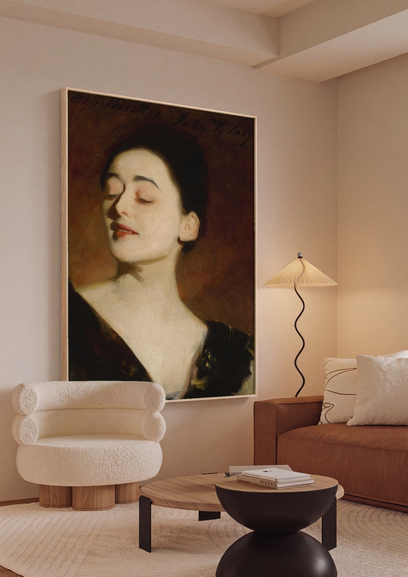 Quadro Decorativo Miss Eliza Peabody - John Singer Sargent em ambiente decorado