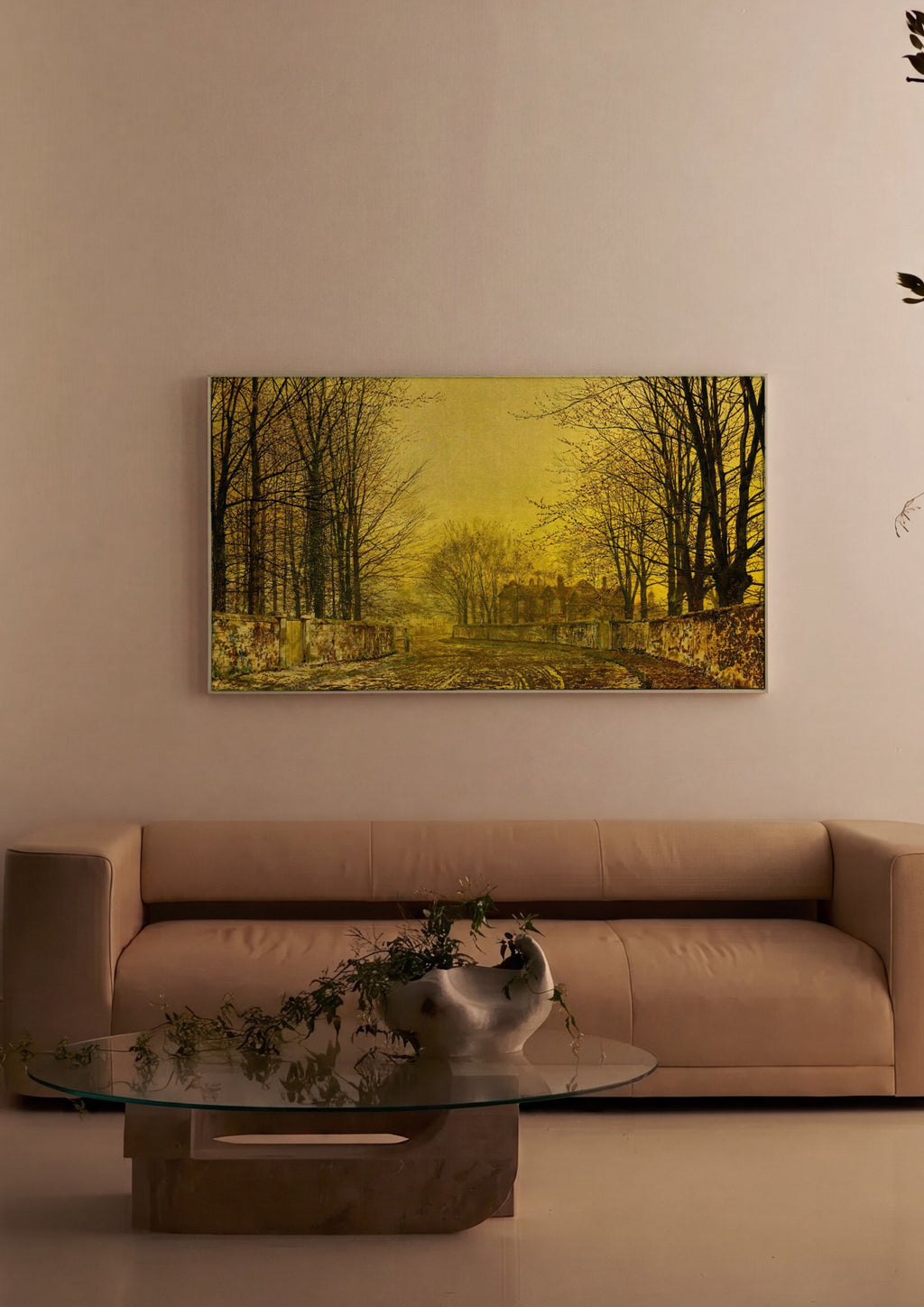 Quadro Decorativo Cenário de Inverno - John Atkinson Grimshaw em ambiente decorado