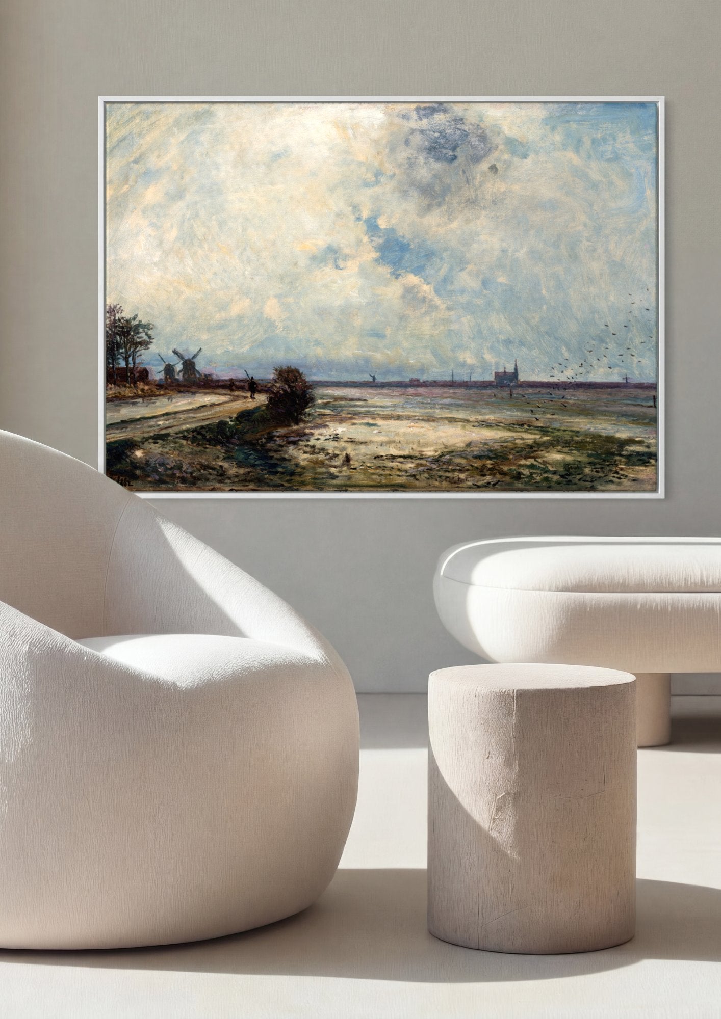 Quadro Decorativo Paisagem Holandesa - Johan Jongkind em ambiente decorado