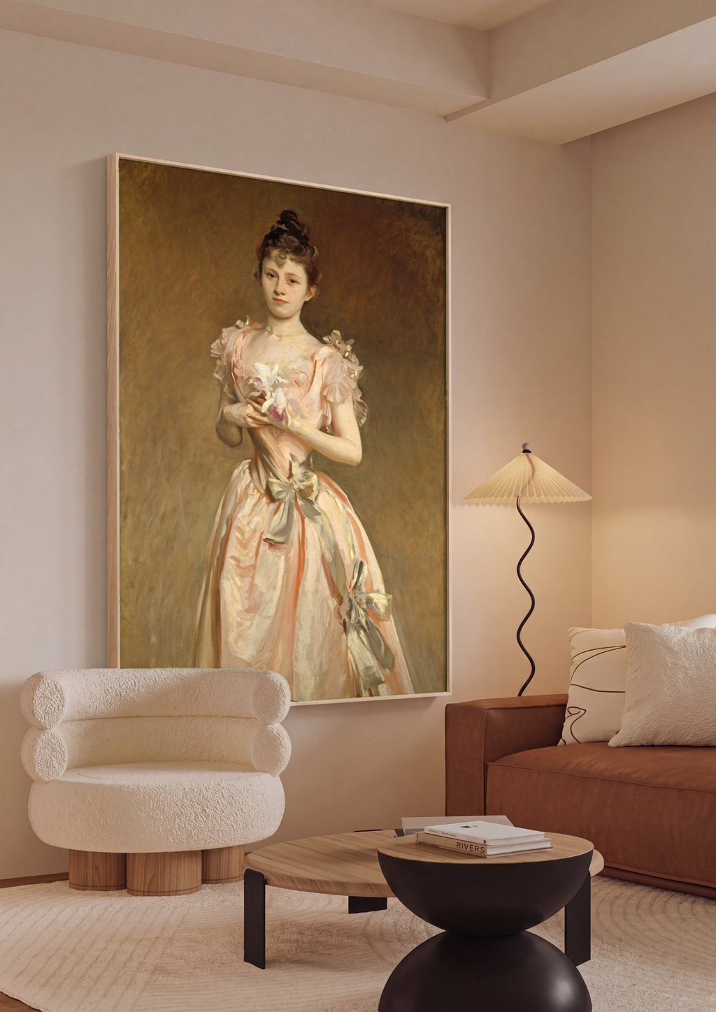 Quadro Decorativo Retrato de Senhora - John Singer Sargent em ambiente decorado