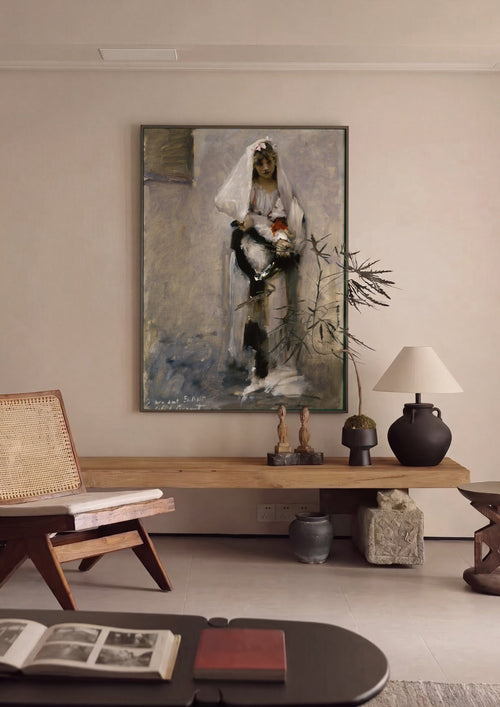 Quadro Decorativo 'A New Orleans Girl' - John Singer Sargent em ambiente decorado
