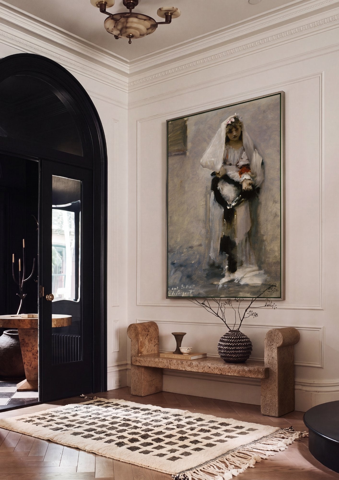 Quadro Decorativo 'A New Orleans Girl' - John Singer Sargent em ambiente decorado