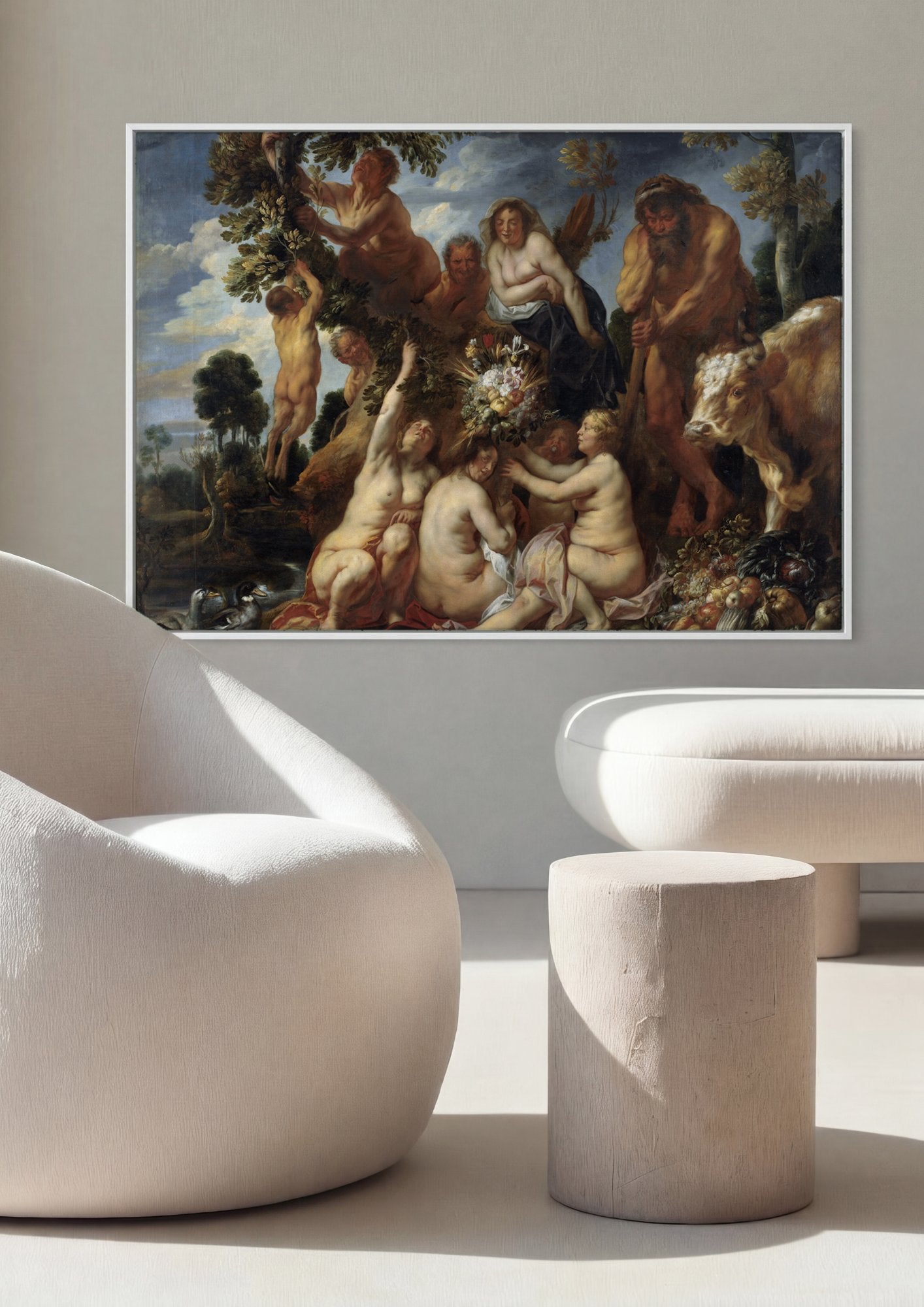 Quadro Decorativo A Abundância - Jacob Jordaens em ambiente decorado