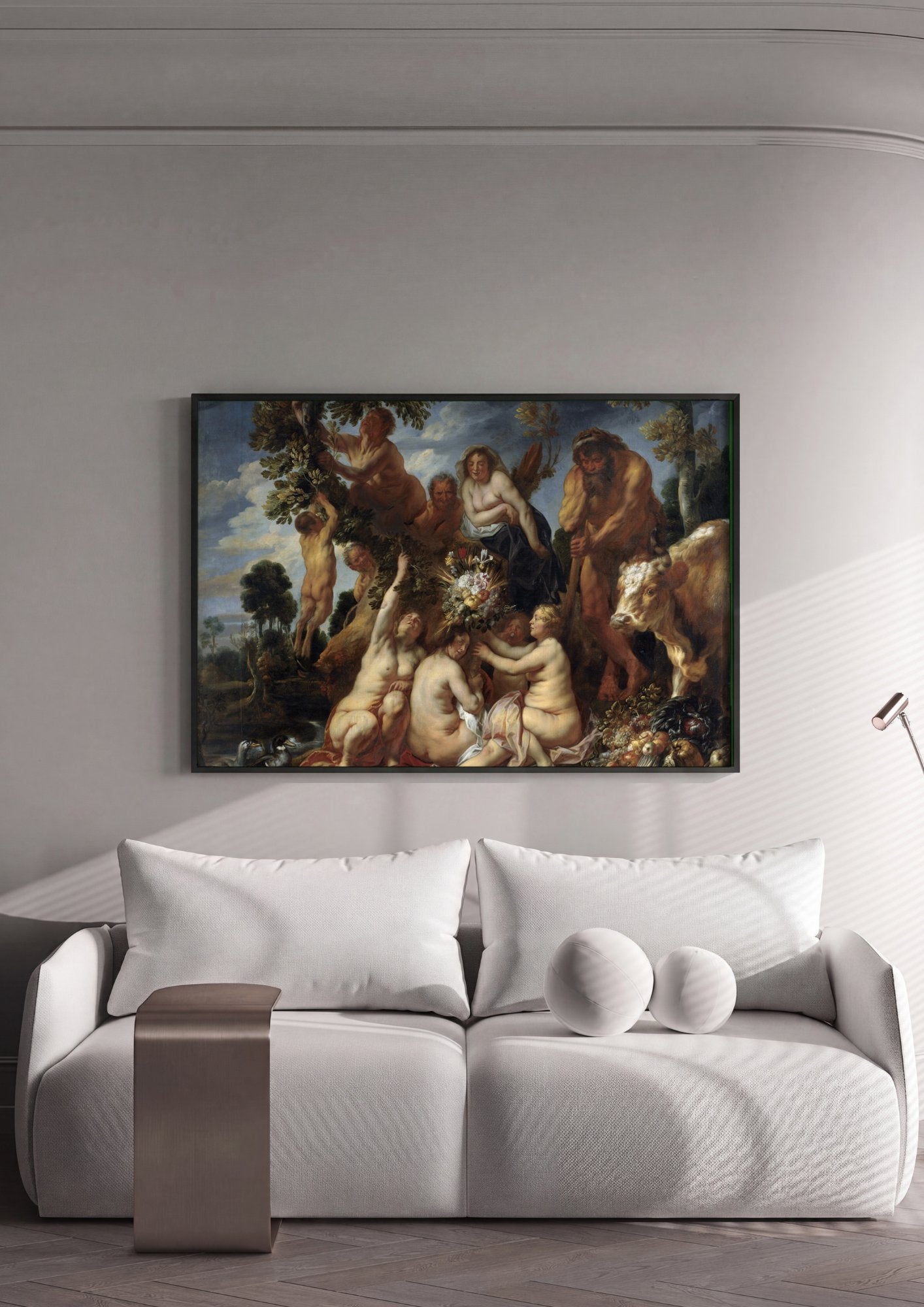 Quadro Decorativo A Abundância - Jacob Jordaens em ambiente decorado