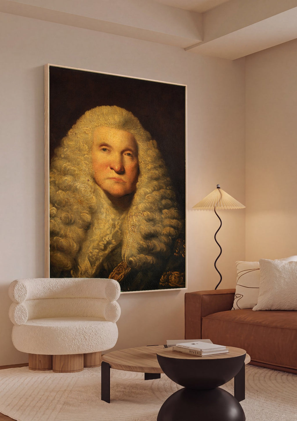 Quadro Decorativo Retrato Formal - Sir Joshua Reynolds em ambiente decorado