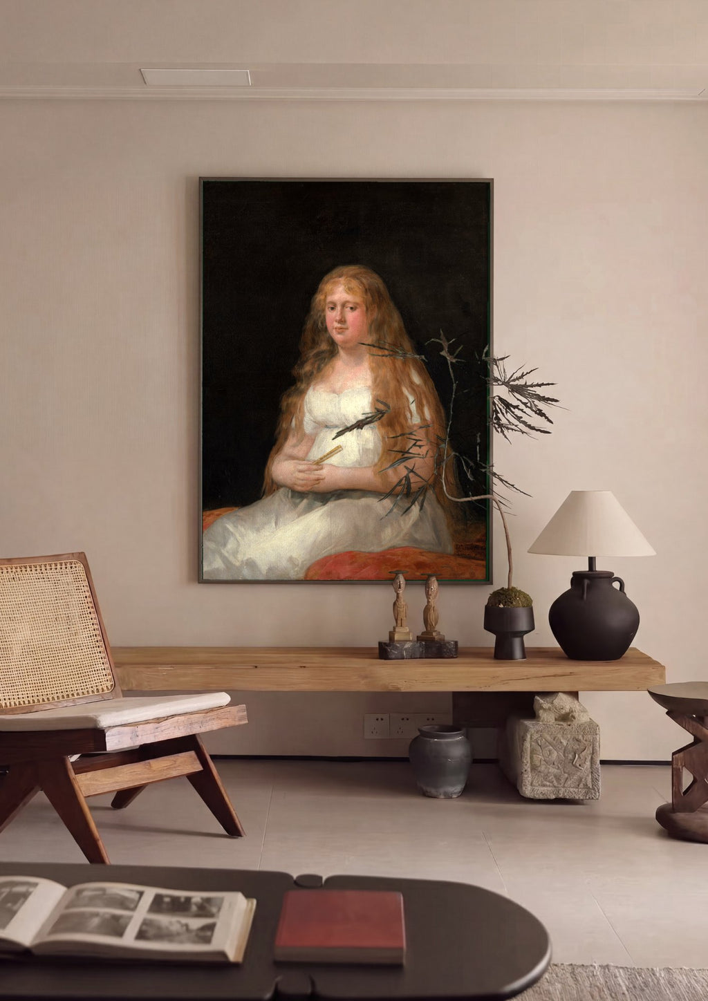 Quadro Decorativo A Mulher Grávida (D. Josefa Castilla) - Goya em ambiente decorado