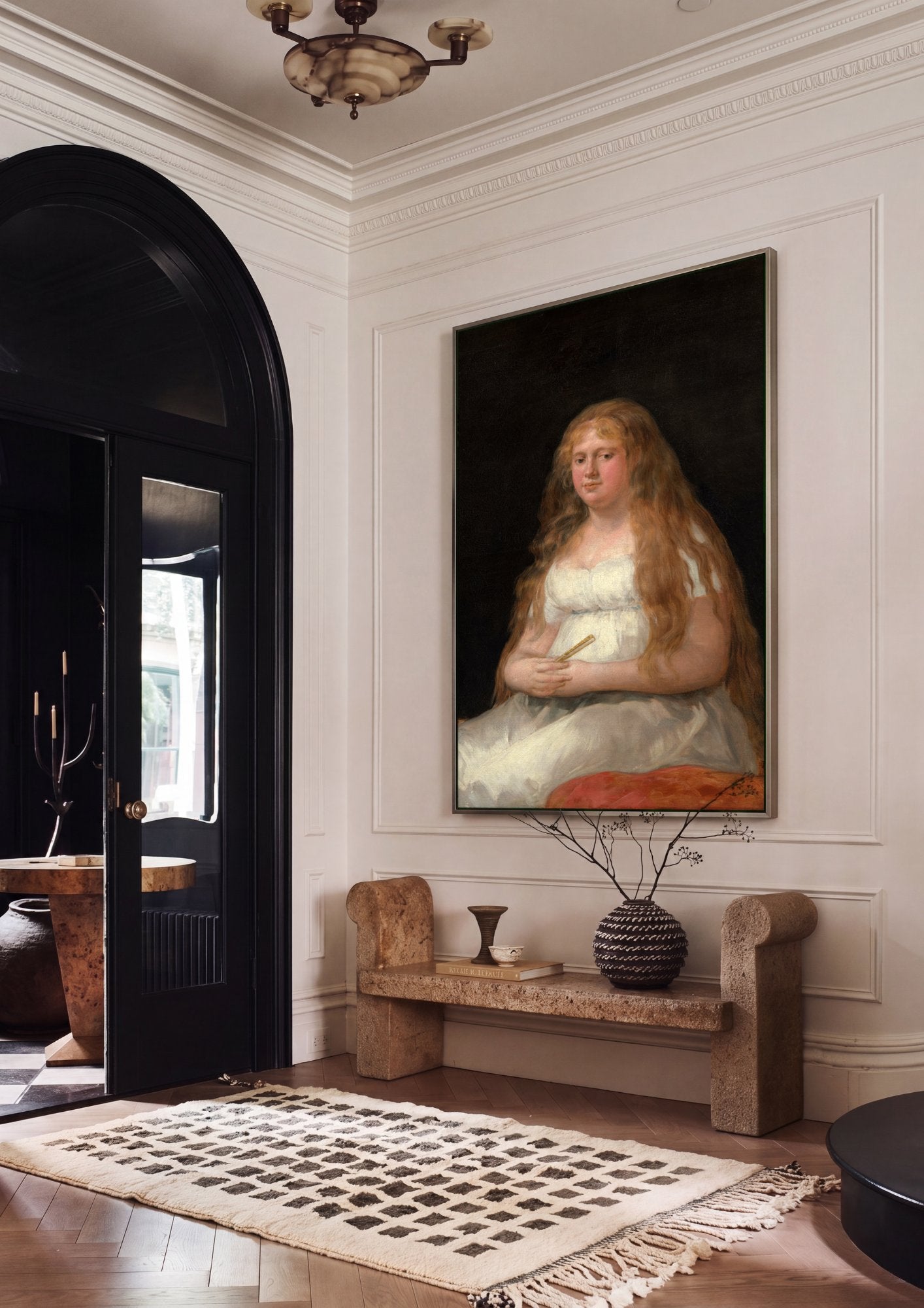 Quadro Decorativo A Mulher Grávida (D. Josefa Castilla) - Goya em ambiente decorado