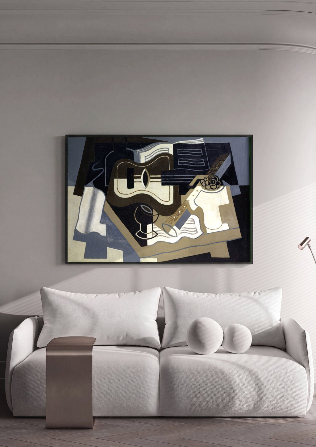Quadro Decorativo Guitarra e Fruteira - Juan Gris em ambiente decorado