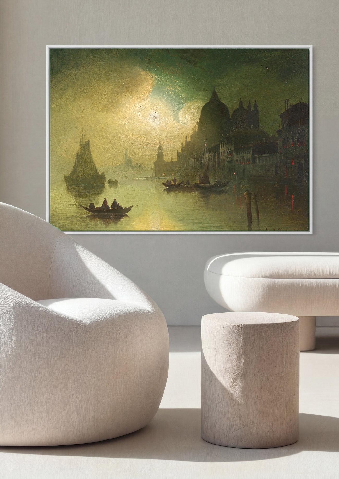 Quadro Decorativo Noite em Veneza - Karl Kaufmann | quadro emoldurado na parede