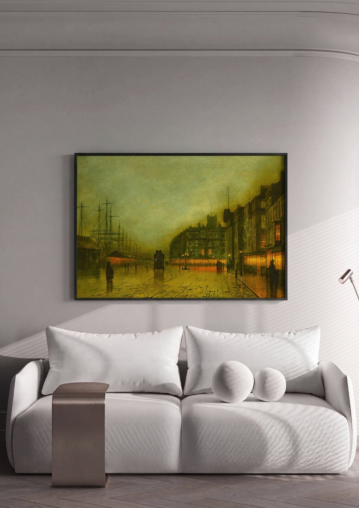 Quadro Decorativo Porto à Noite - John Atkinson Grimshaw | quadro emoldurado na parede