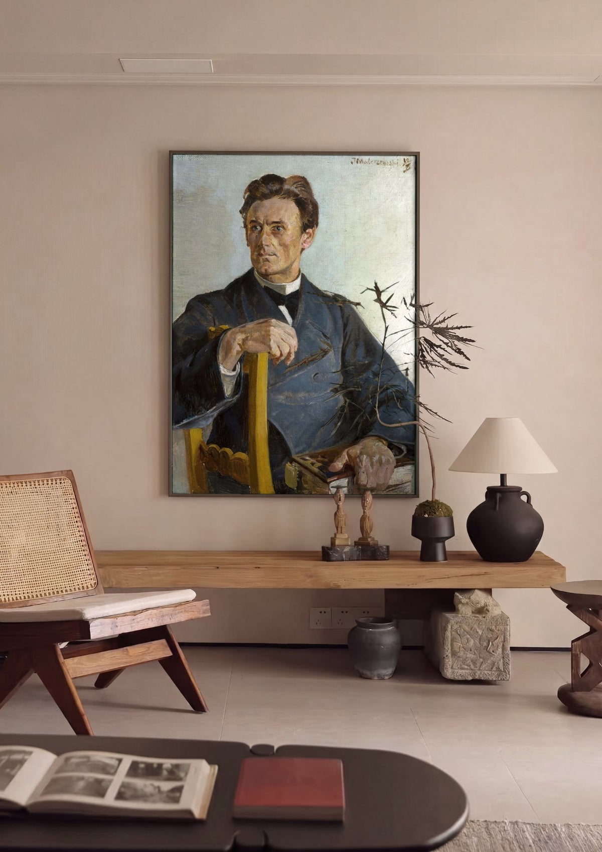 Quadro Decorativo Retrato de Homem - Jacek Malczewski | quadro emoldurado na parede