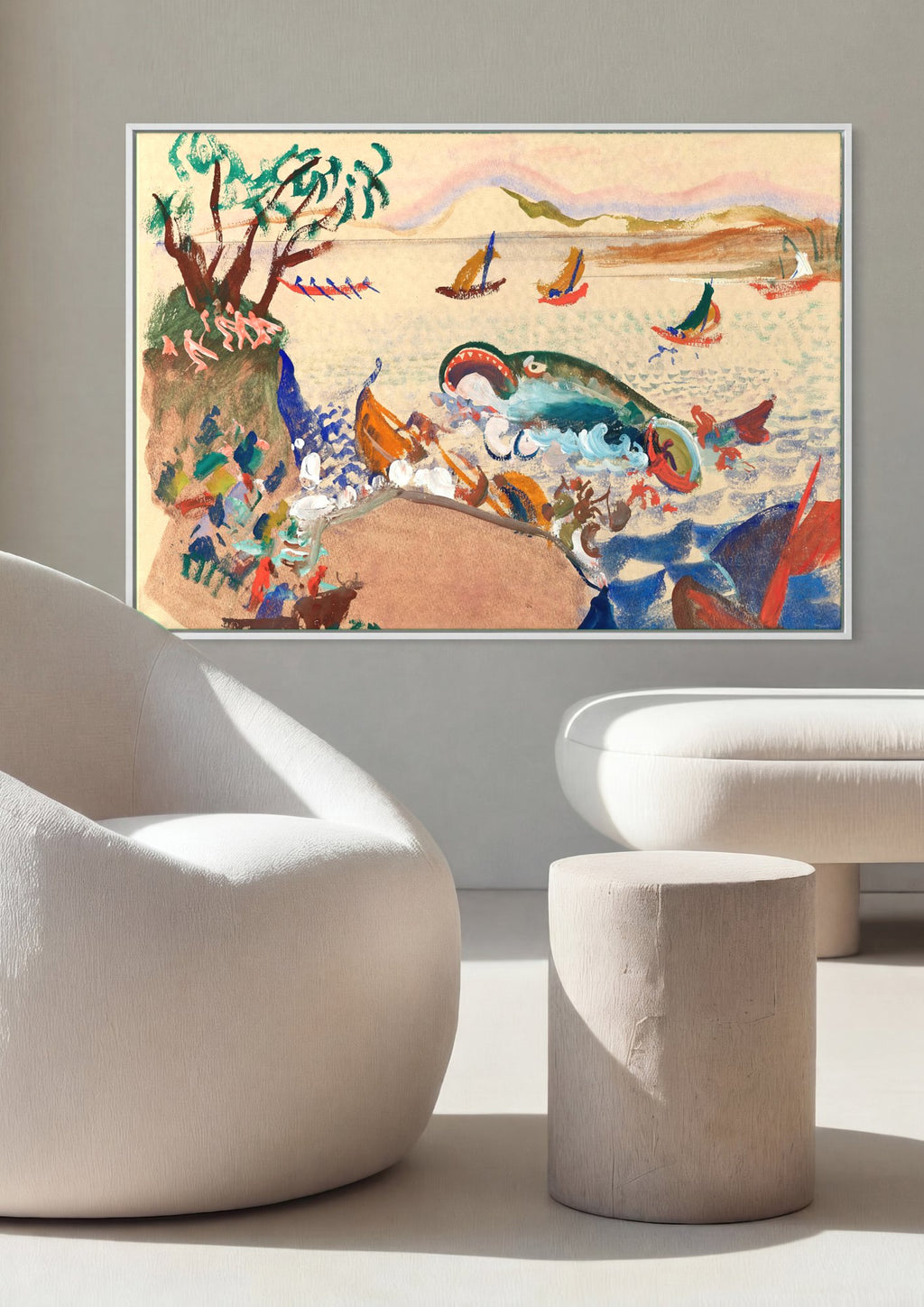 Quadro Decorativo: A Baleia de Oskar Laske | quadro emoldurado na parede