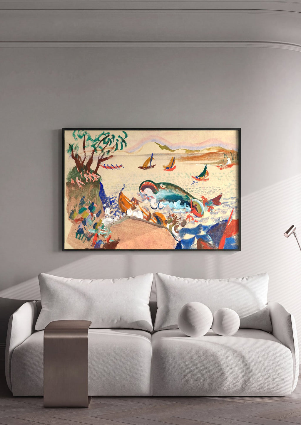 Quadro Decorativo: A Baleia de Oskar Laske | quadro emoldurado na parede