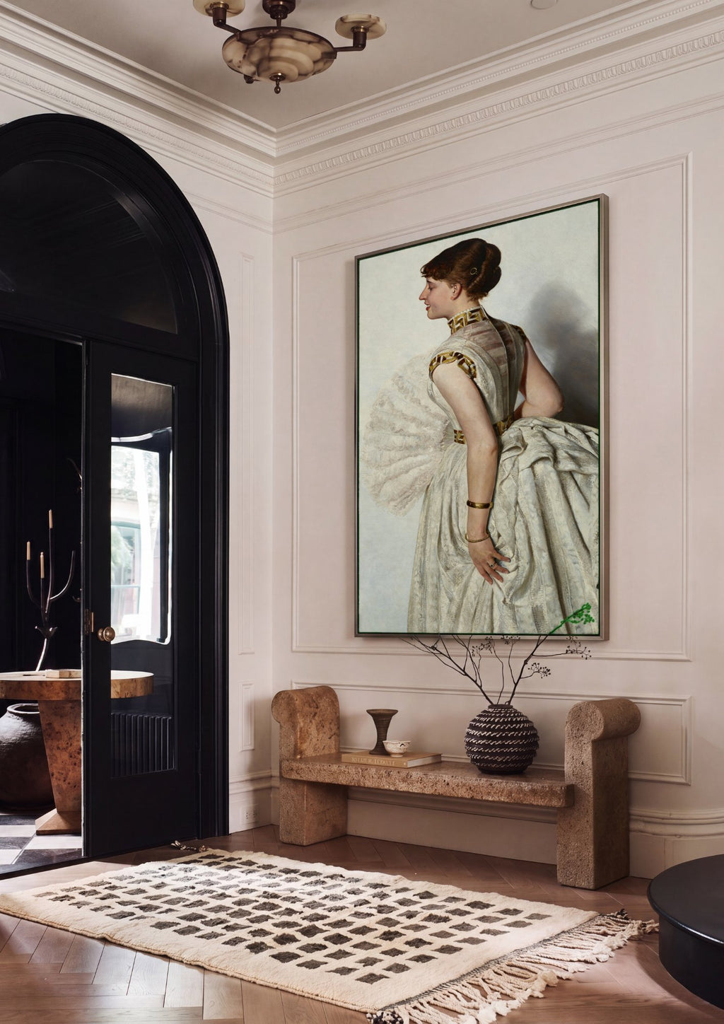 Quadro Decorativo A Dama de Branco - Jacek Malczewski | quadro emoldurado na parede