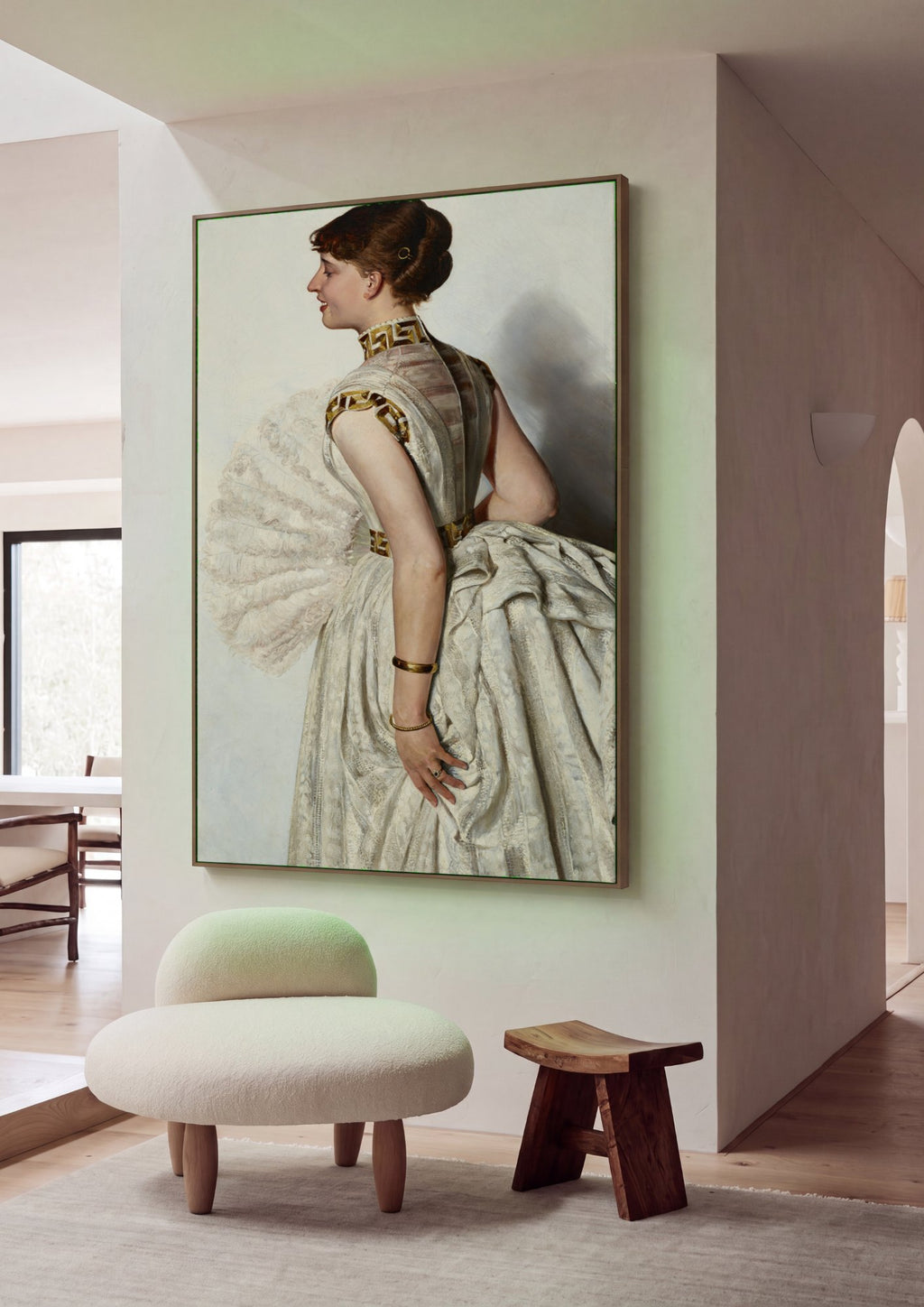 Quadro Decorativo A Dama de Branco - Jacek Malczewski | quadro emoldurado na parede