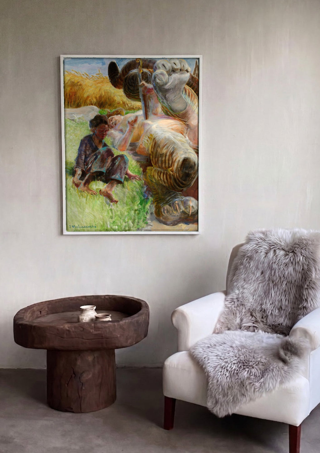 Quadro Decorativo Apolo e Marcias - Jacek Malczewski | quadro emoldurado na parede