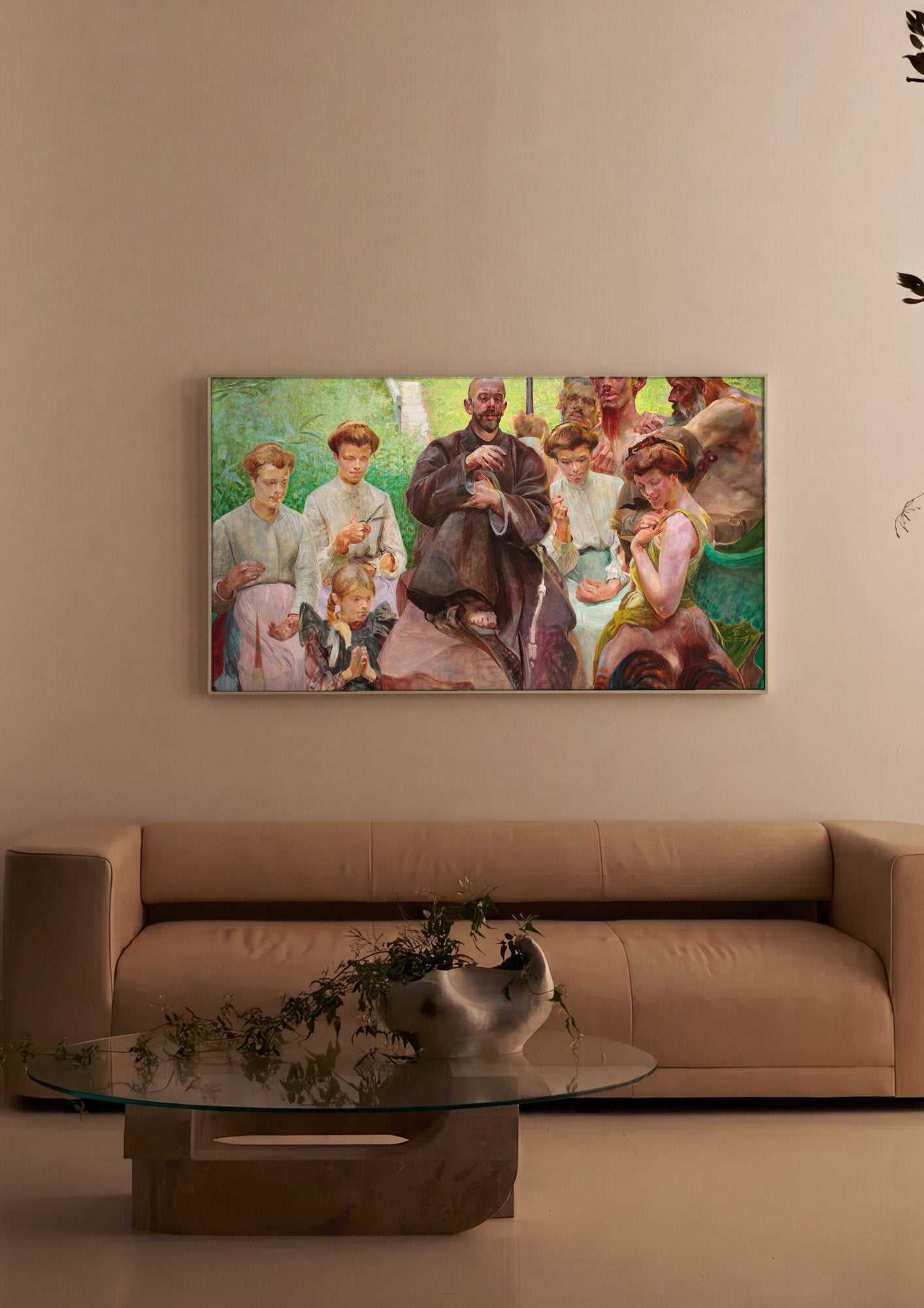 Quadro Decorativo A Minha Canção - Jacek Malczewski em ambiente decorado