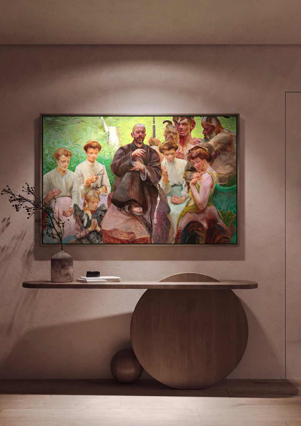 Quadro Decorativo A Minha Canção - Jacek Malczewski em ambiente decorado