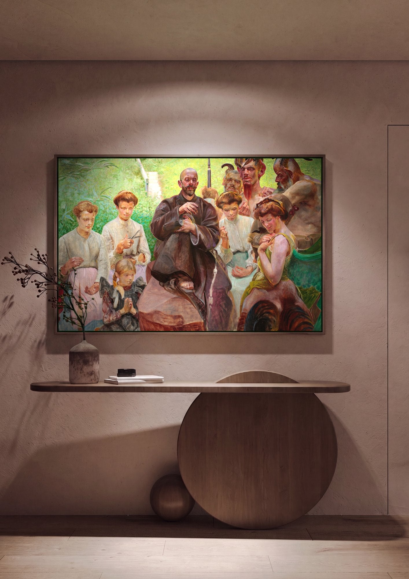 Quadro Decorativo A Minha Canção - Jacek Malczewski em ambiente decorado