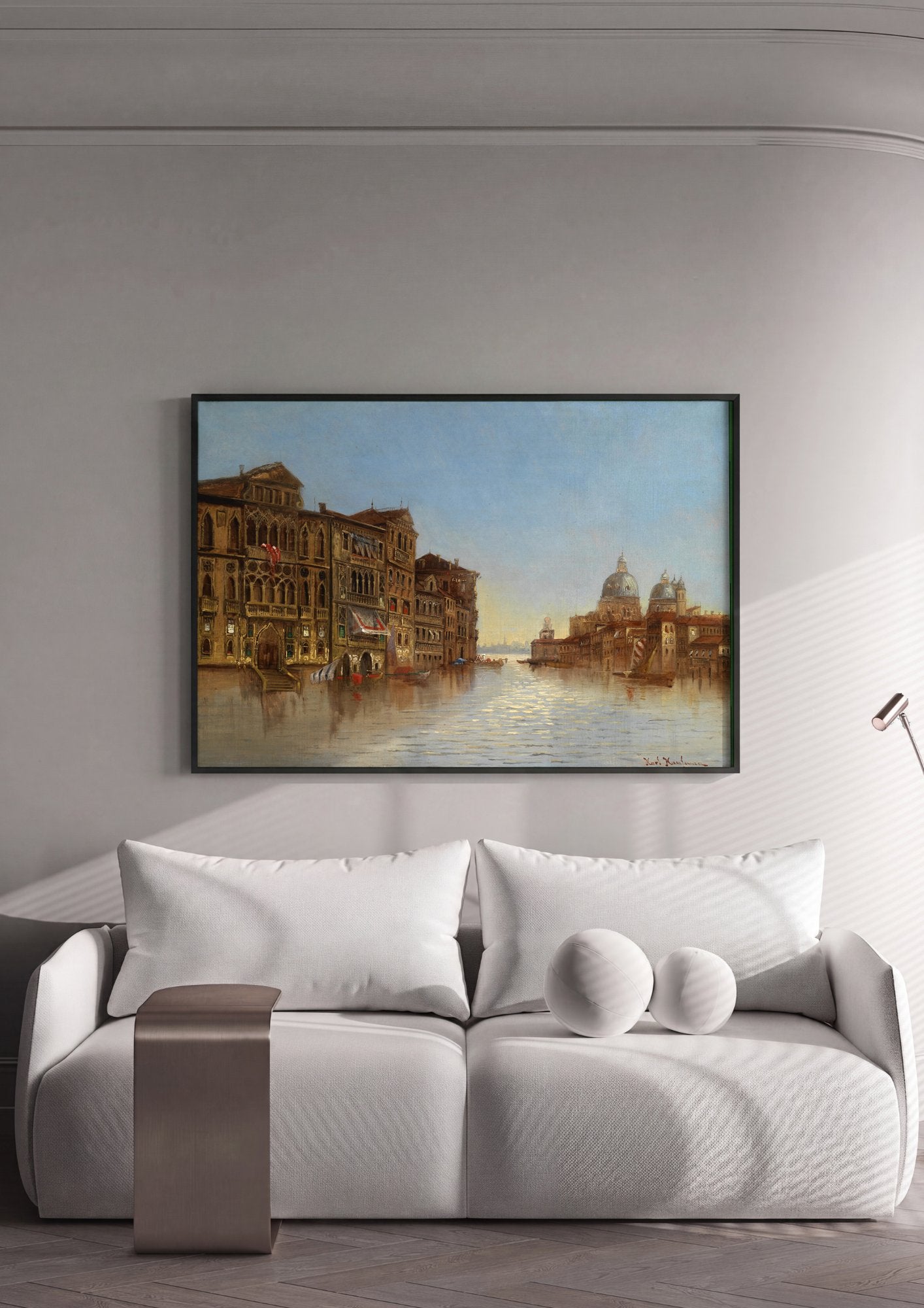 Quadro Decorativo Canal Grande, Veneza - Karl Kaufmann em ambiente decorado