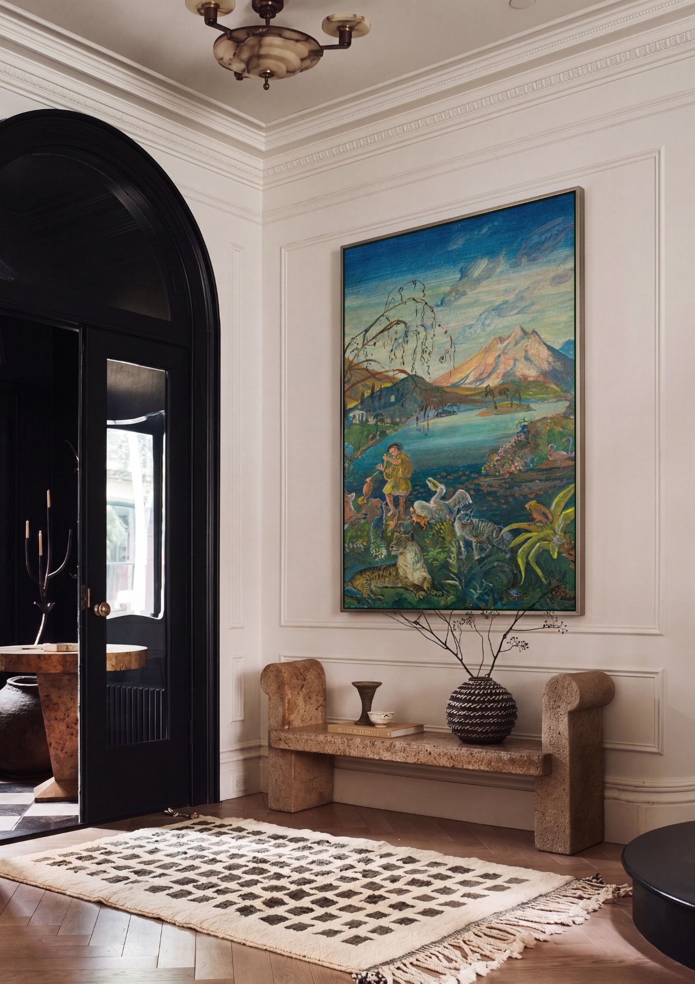 Quadro Decorativo A Idade de Ouro - Oskar Laske em ambiente decorado