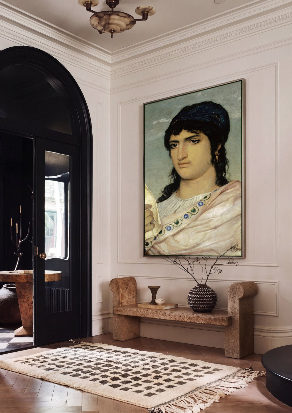 Quadro Decorativo A Sibila - Arnold Böcklin em ambiente decorado