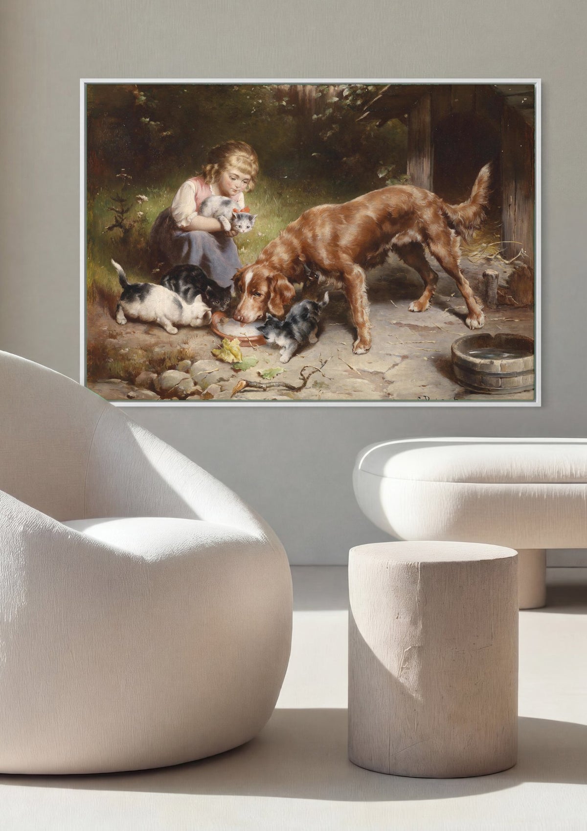 Quadro Decorativo Cenas Domésticas - Carl Reichert | quadro emoldurado na parede