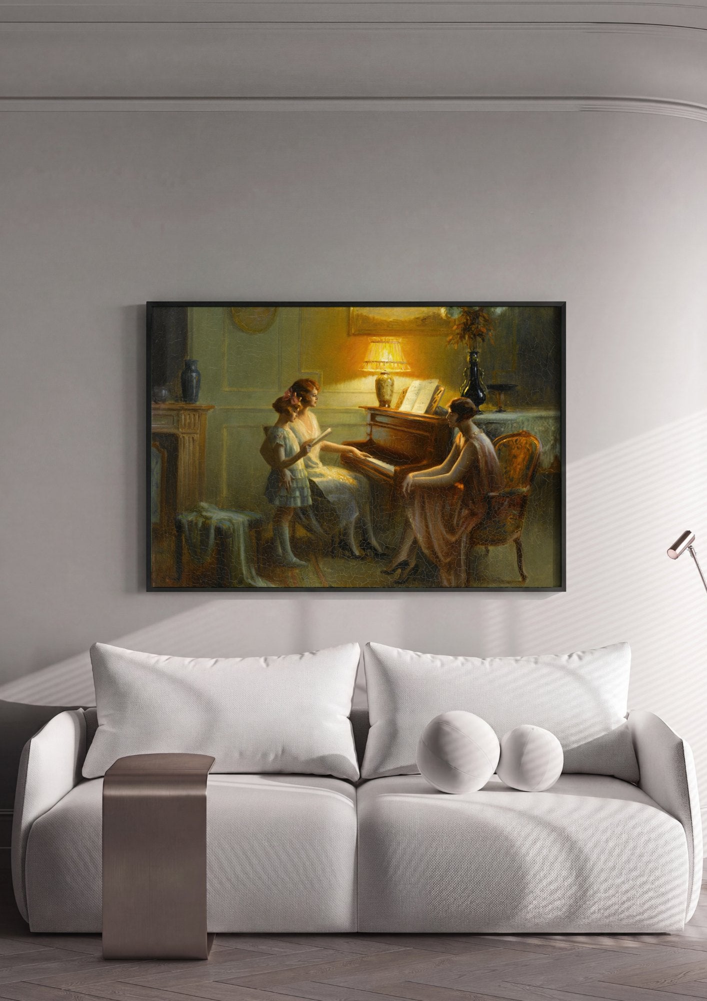 Quadro Decorativo A Seresta Familiar - Delphin Enjolras | quadro emoldurado na parede