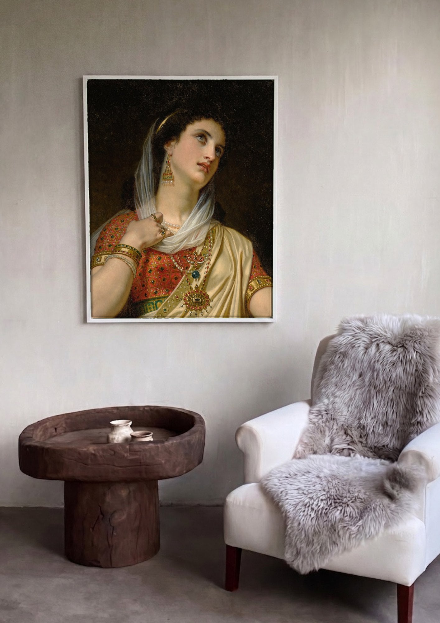 Quadro Decorativo A Odalisca - Hugues Merle | quadro emoldurado na parede