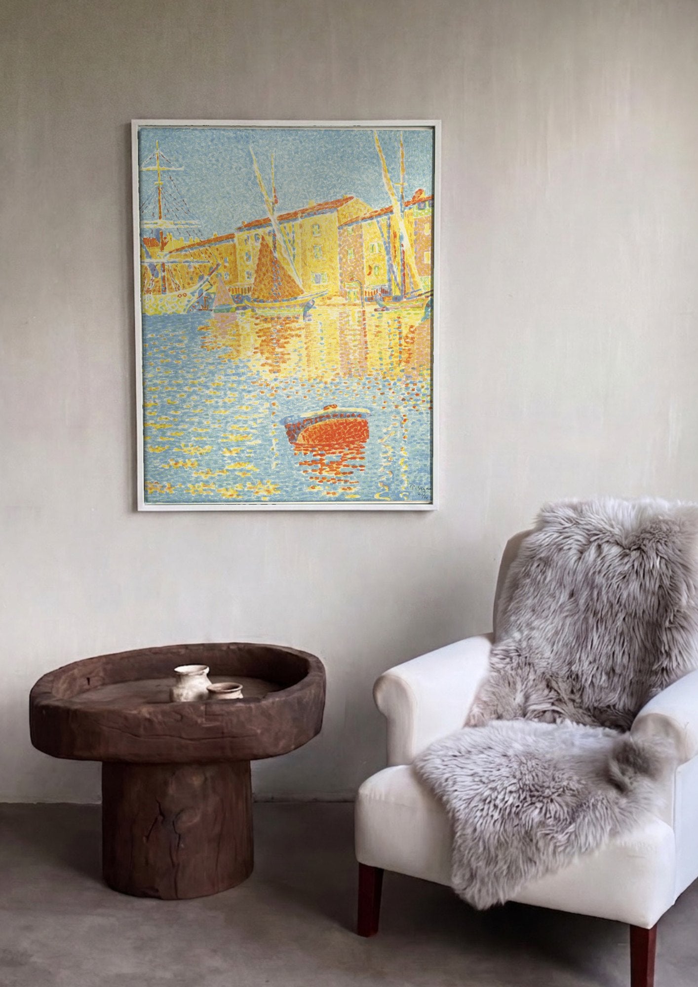 Quadro Decorativo Porto Ensolarado - Paul Signac | quadro emoldurado na parede