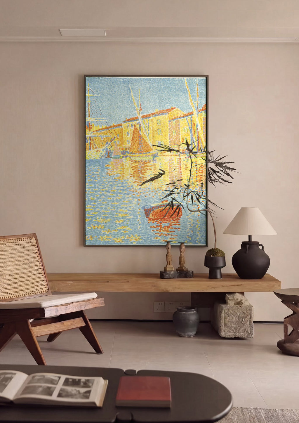 Quadro Decorativo Porto Ensolarado - Paul Signac | quadro emoldurado na parede