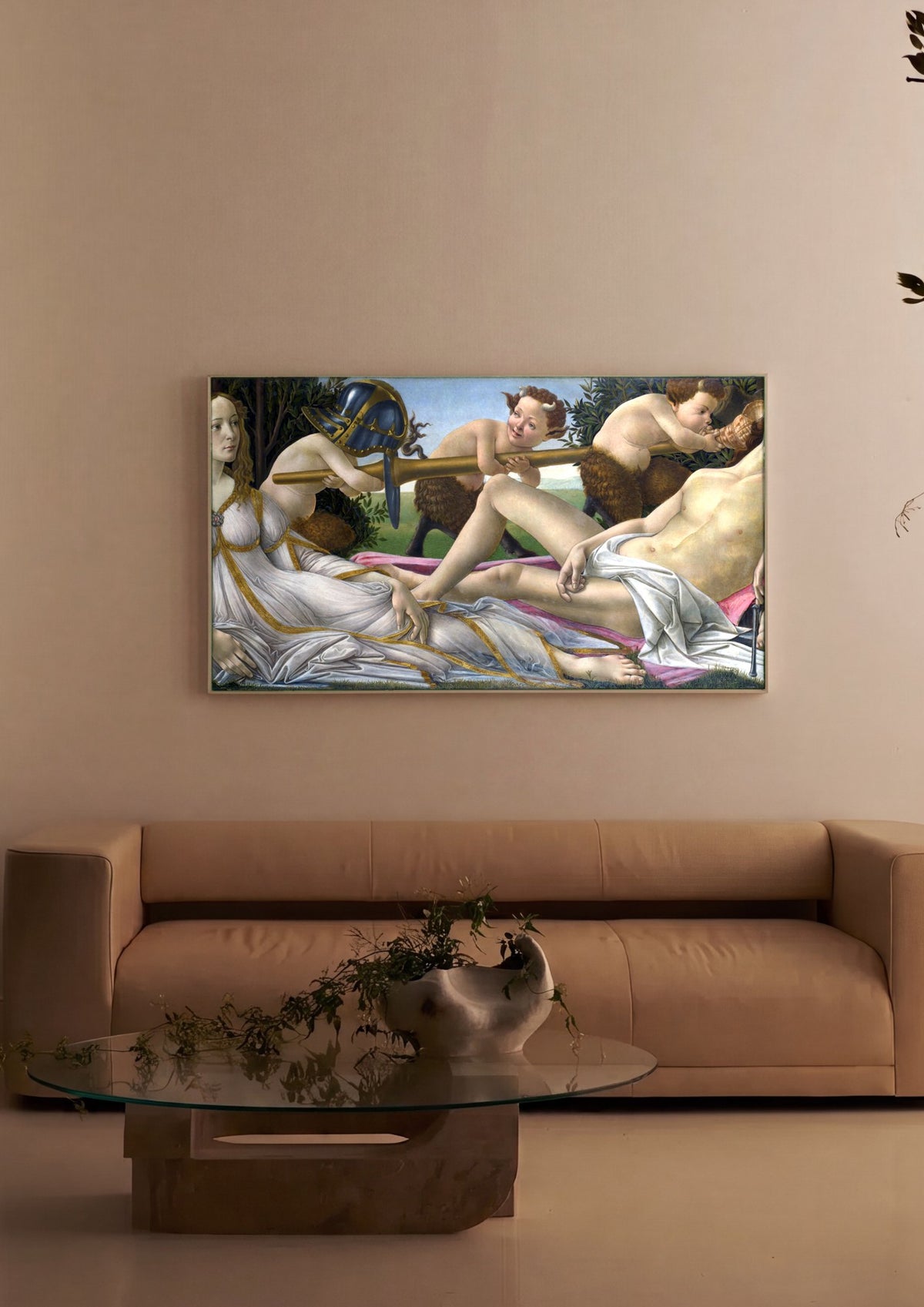 Quadro Decorativo Vênus e Marte - Botticelli | quadro emoldurado na parede