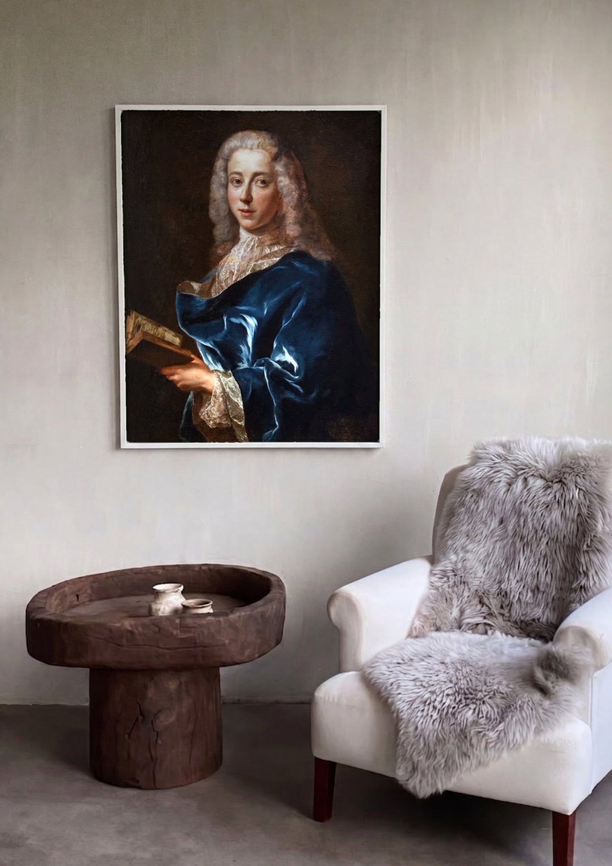 Quadro Decorativo Retrato de Homem com Livro - Jean François de Troy | quadro emoldurado na parede