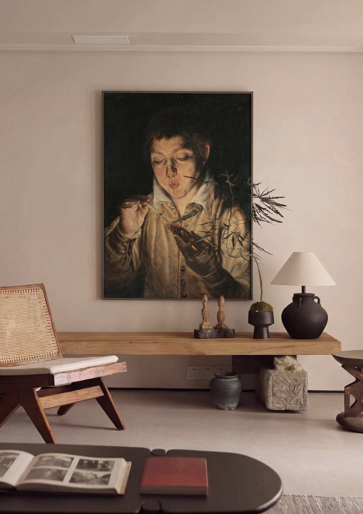 Quadro Decorativo O Soprador de Brasa - El Greco | quadro emoldurado na parede