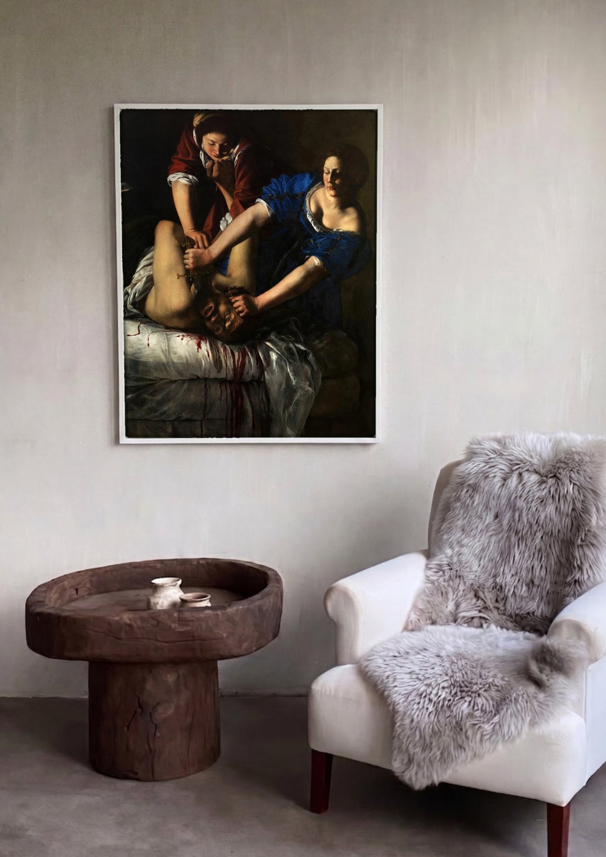 Quadro Decorativo Judith Decapitando Holofernes - Artemisia Gentileschi | quadro emoldurado na parede