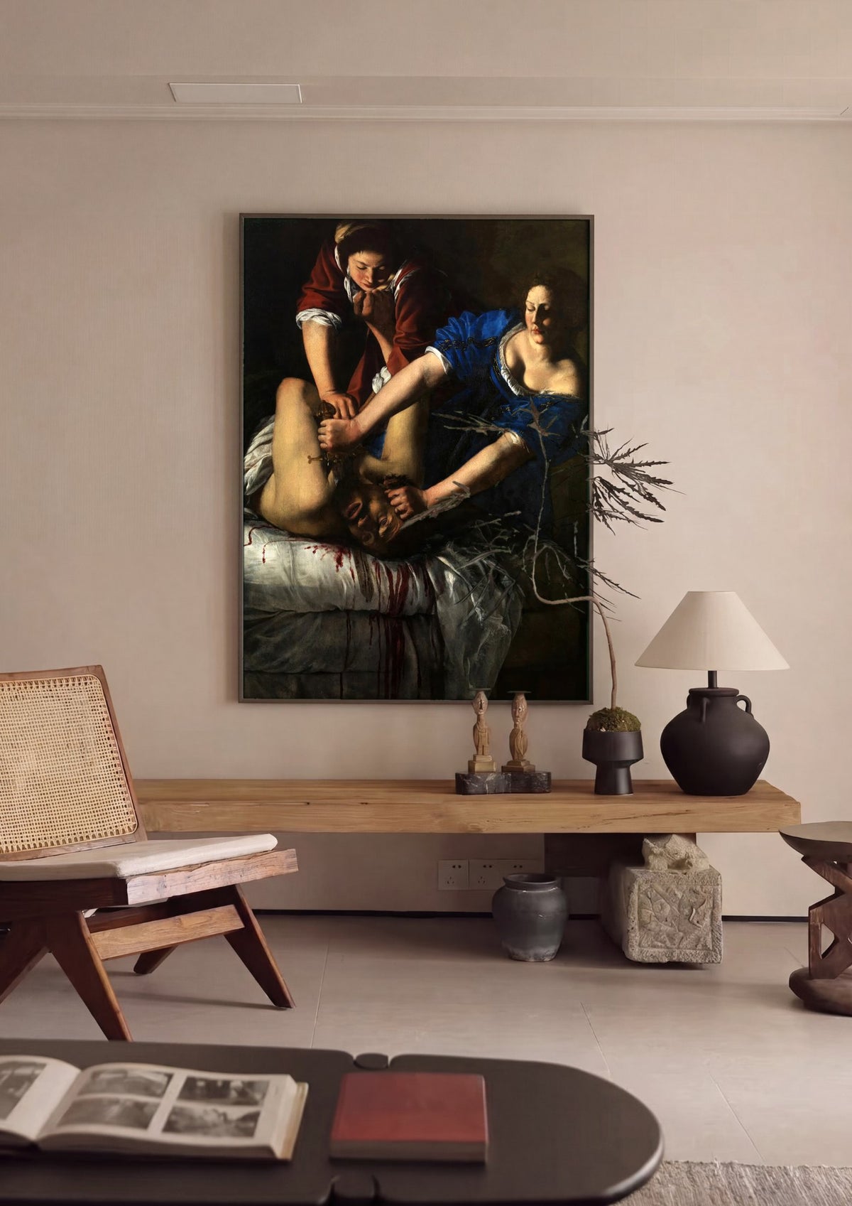 Quadro Decorativo Judith Decapitando Holofernes - Artemisia Gentileschi | quadro emoldurado na parede