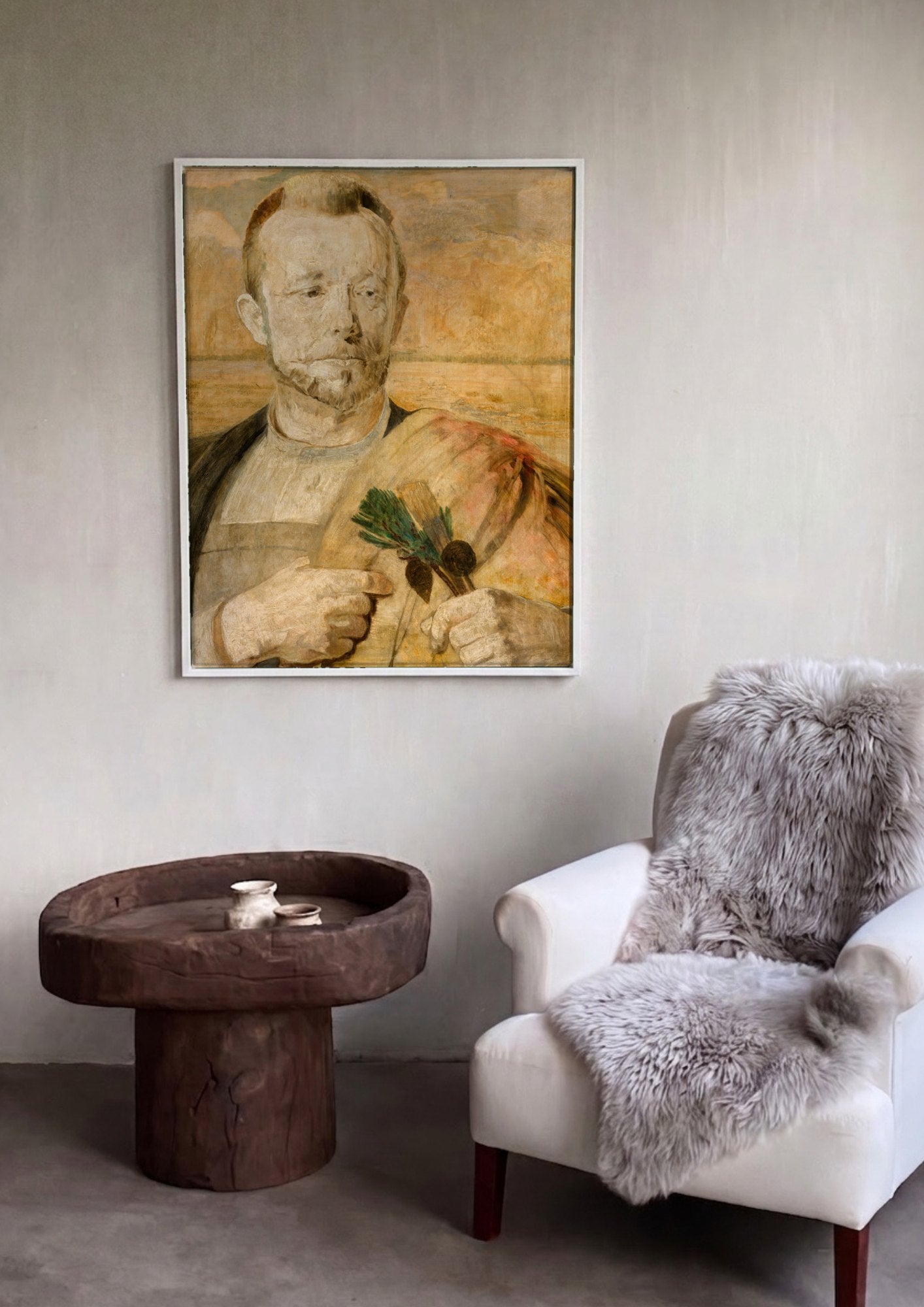 Quadro Decorativo Autorretrato - Jacek Malczewski | quadro emoldurado na parede