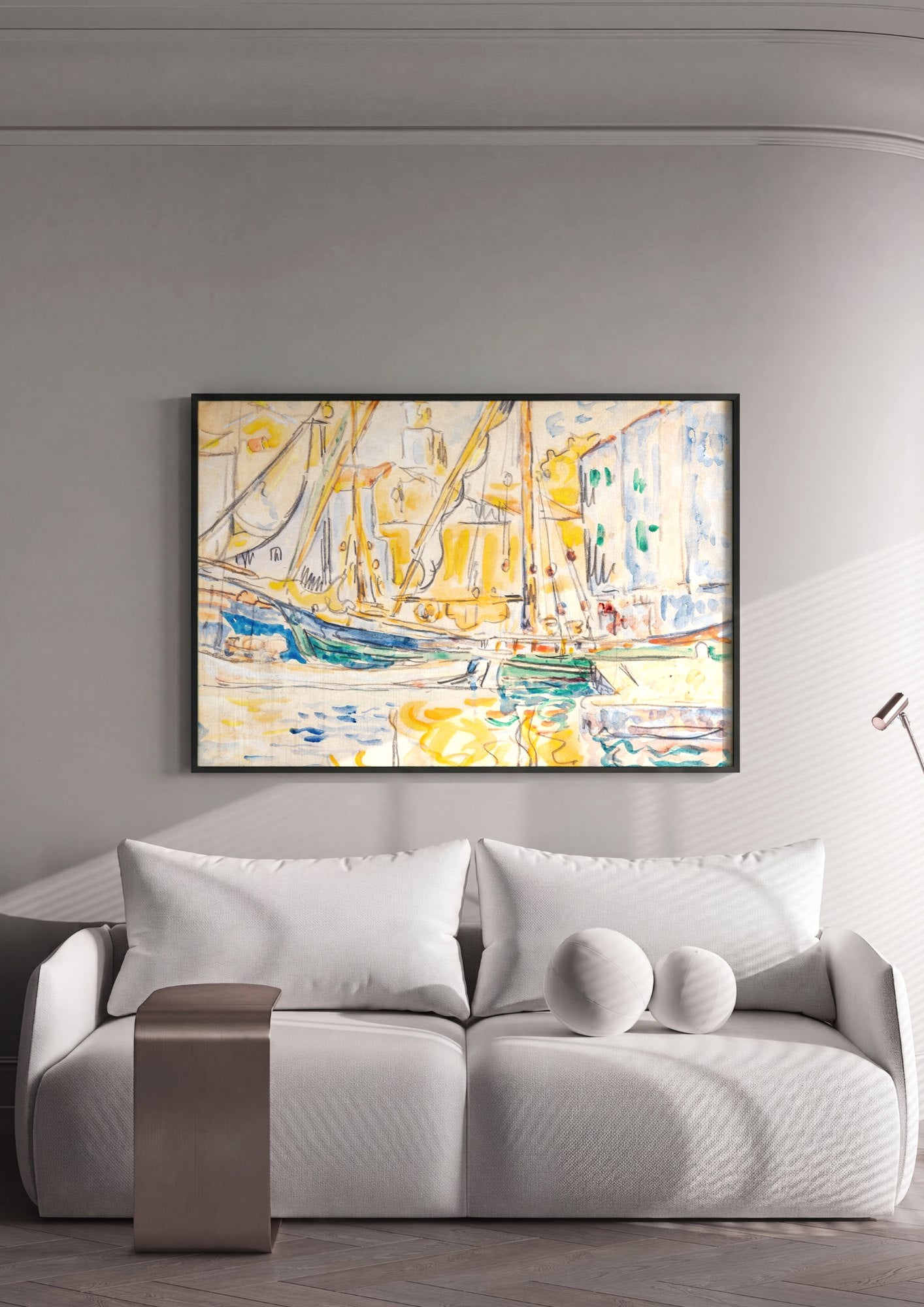 Quadro Decorativo Porto Ensolarado - Paul Signac | quadro emoldurado na parede