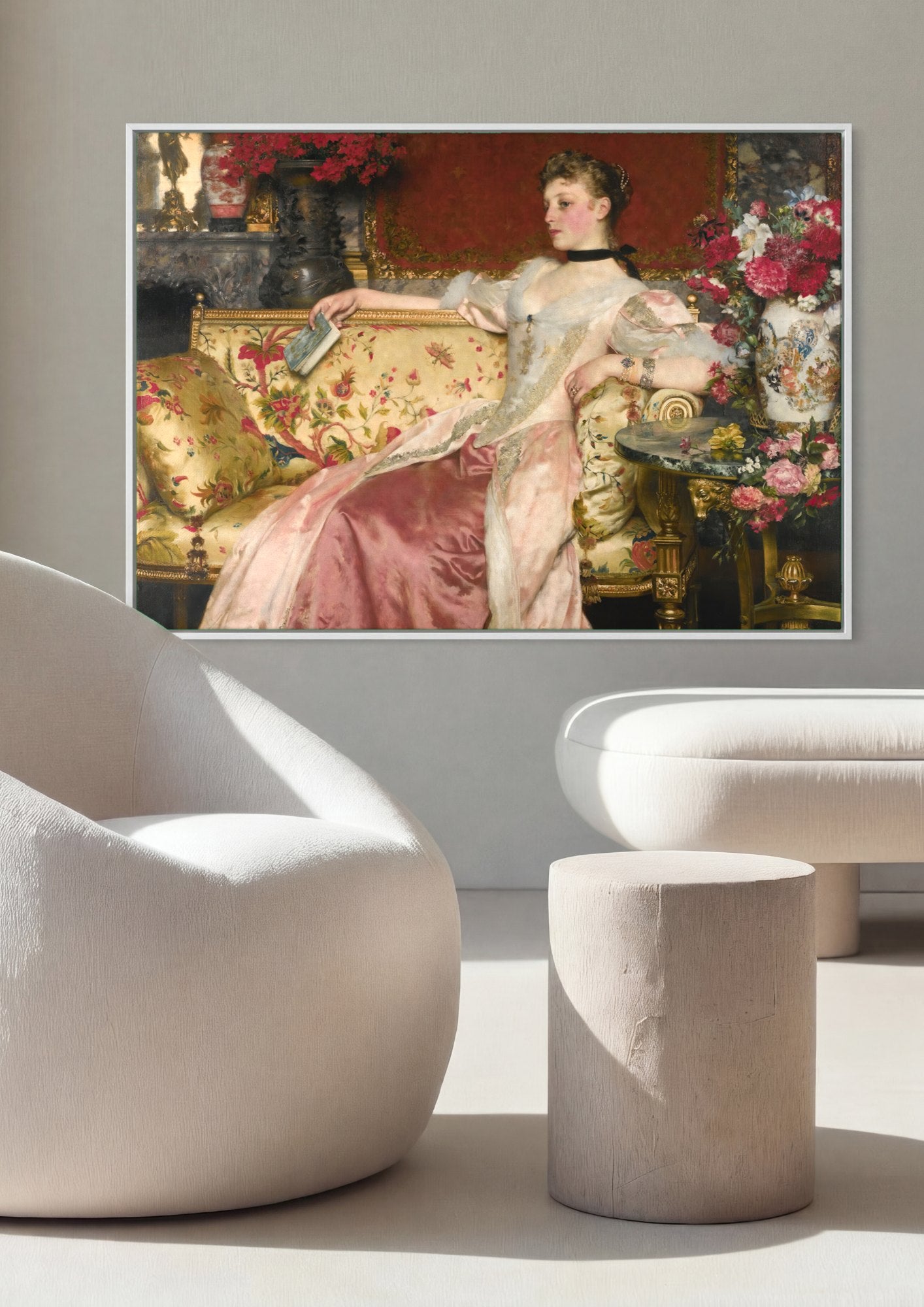 Quadro Decorativo A Dama do Sofá - Wladyslaw Czachórski | quadro emoldurado na parede