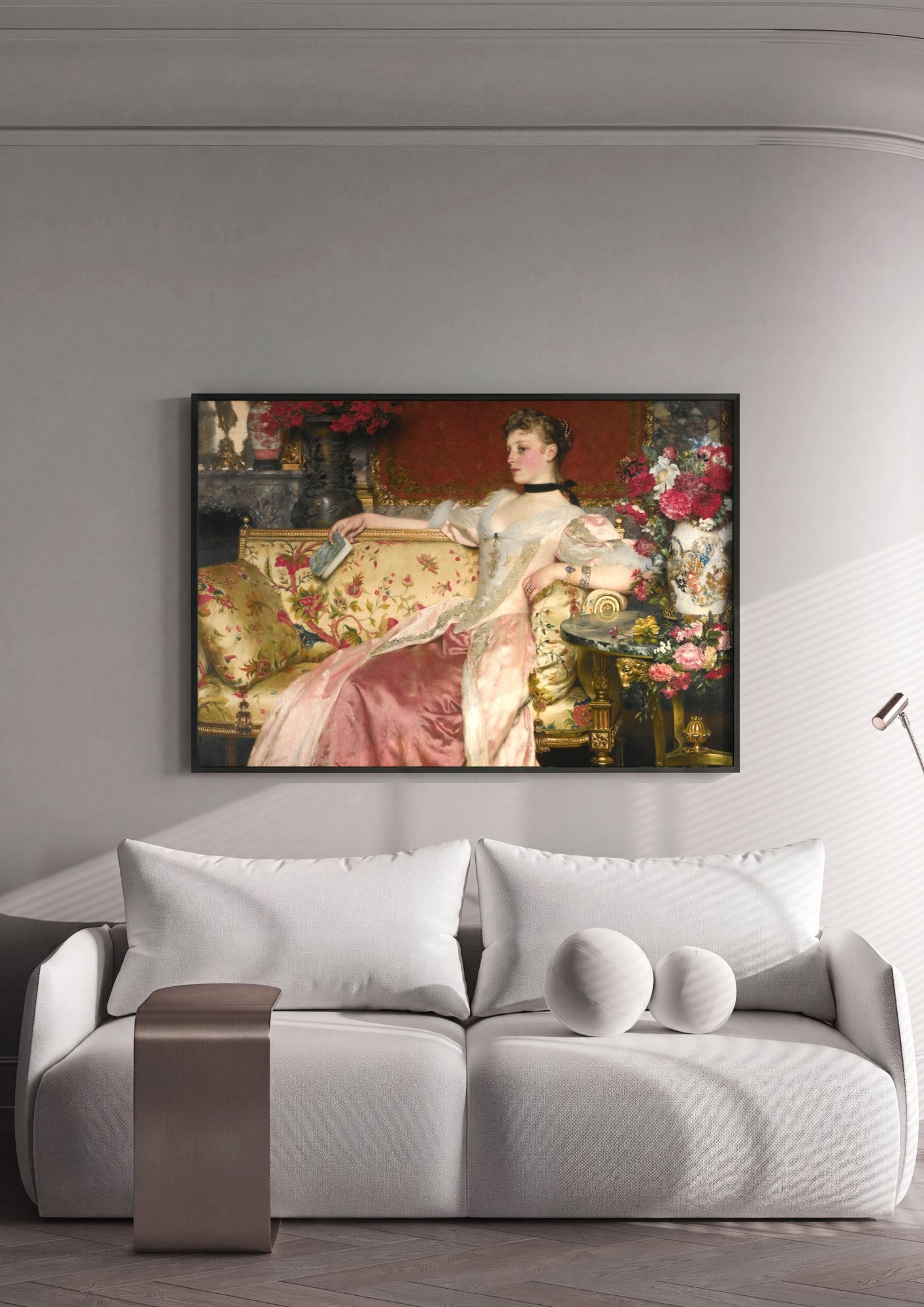 Quadro Decorativo A Dama do Sofá - Wladyslaw Czachórski | quadro emoldurado na parede
