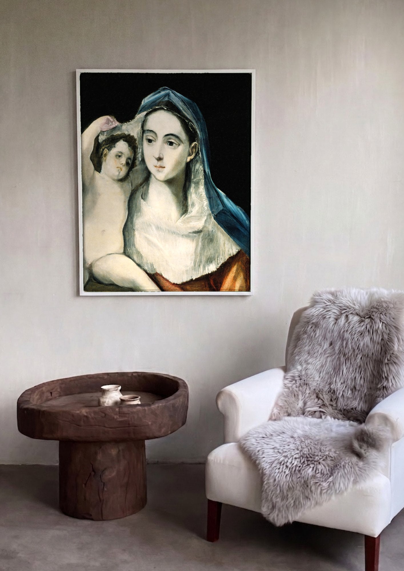 Quadro Decorativo A Virgem e o Menino - El Greco | quadro emoldurado na parede