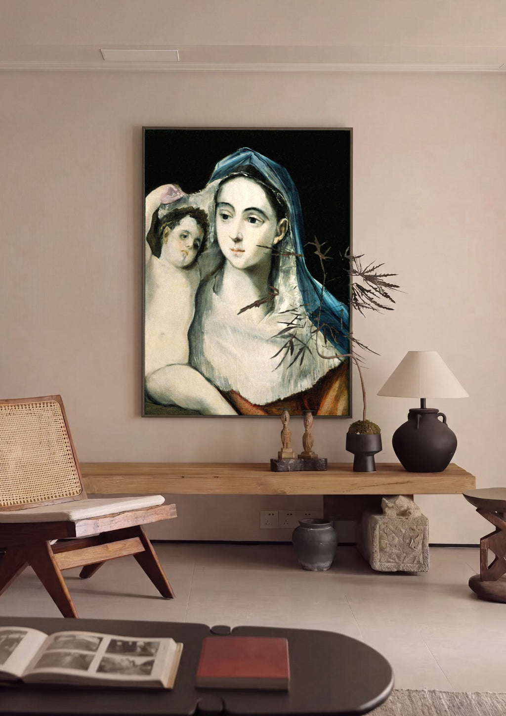 Quadro Decorativo A Virgem e o Menino - El Greco | quadro emoldurado na parede