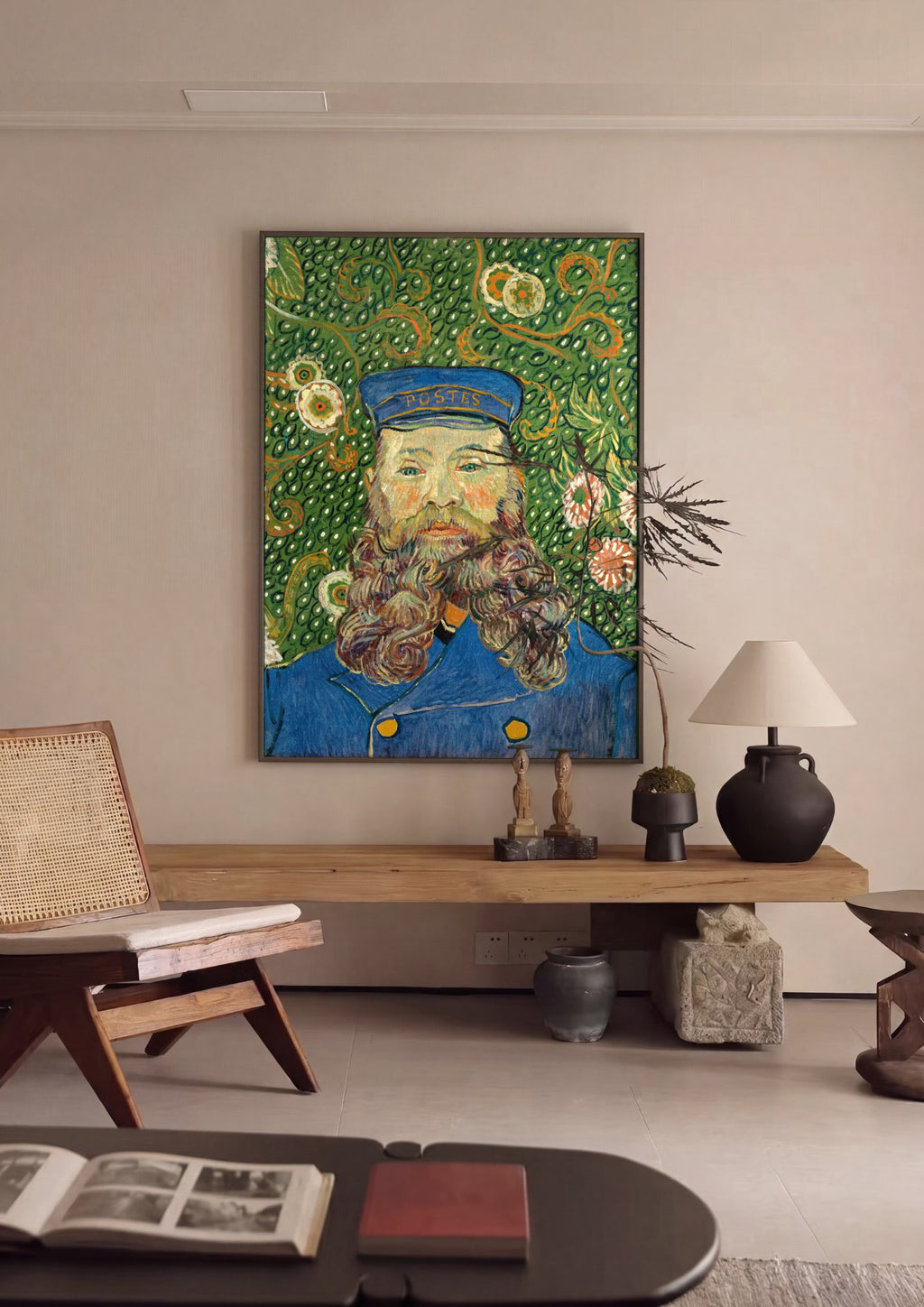 Quadro Decorativo Retrato de Joseph Roulin - Van Gogh | quadro emoldurado na parede